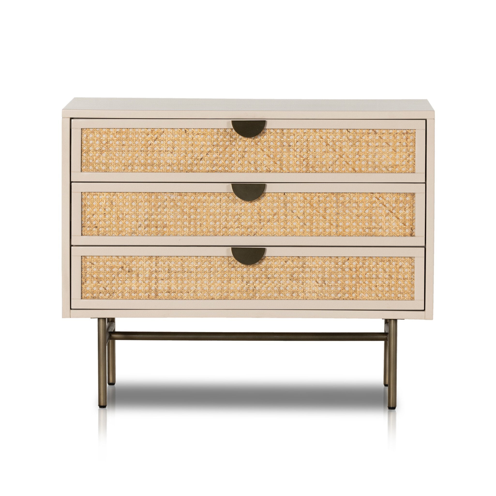 Luella Large Nightstand, Matte Alabaster