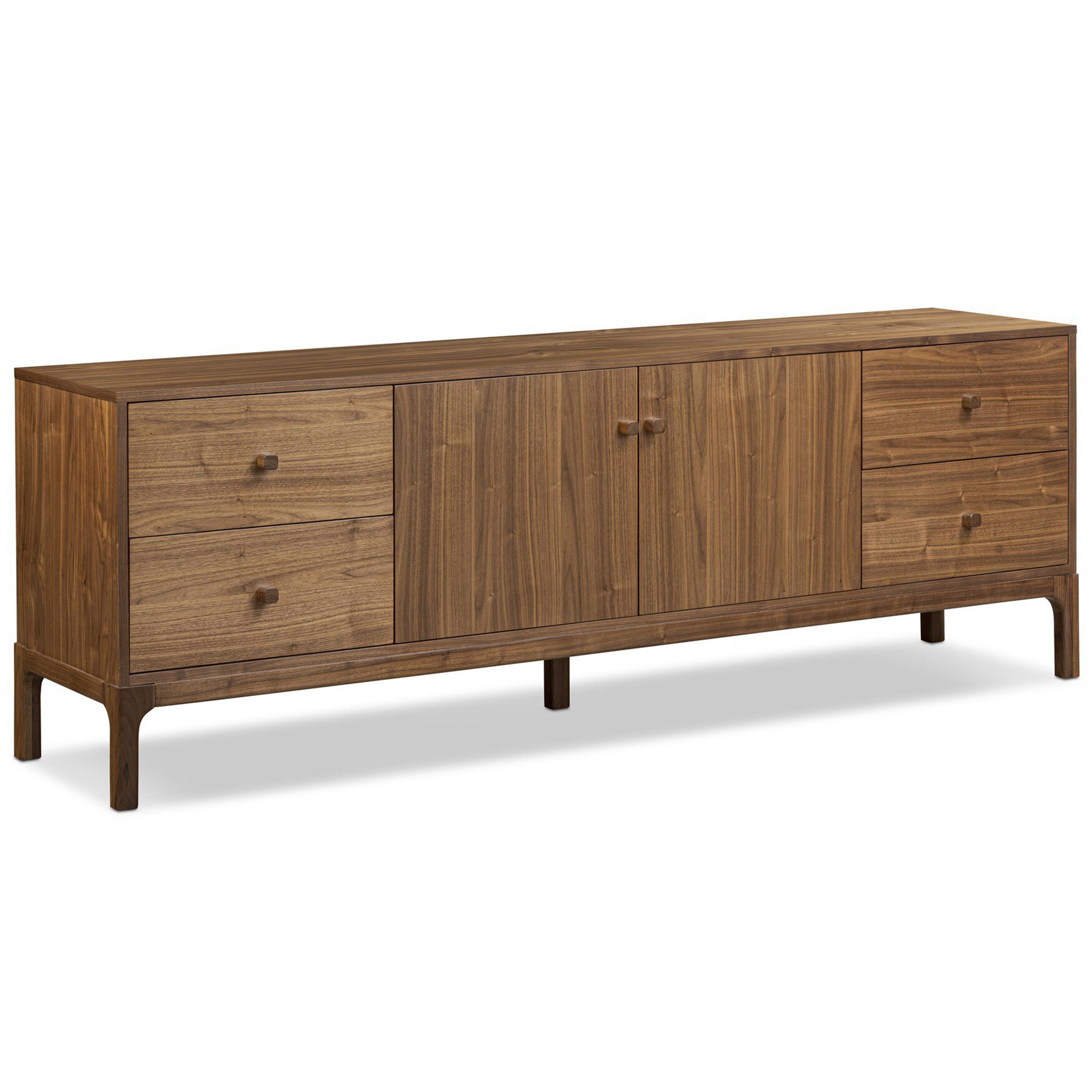 Arturo Media Console, Natural Walnut Veneer