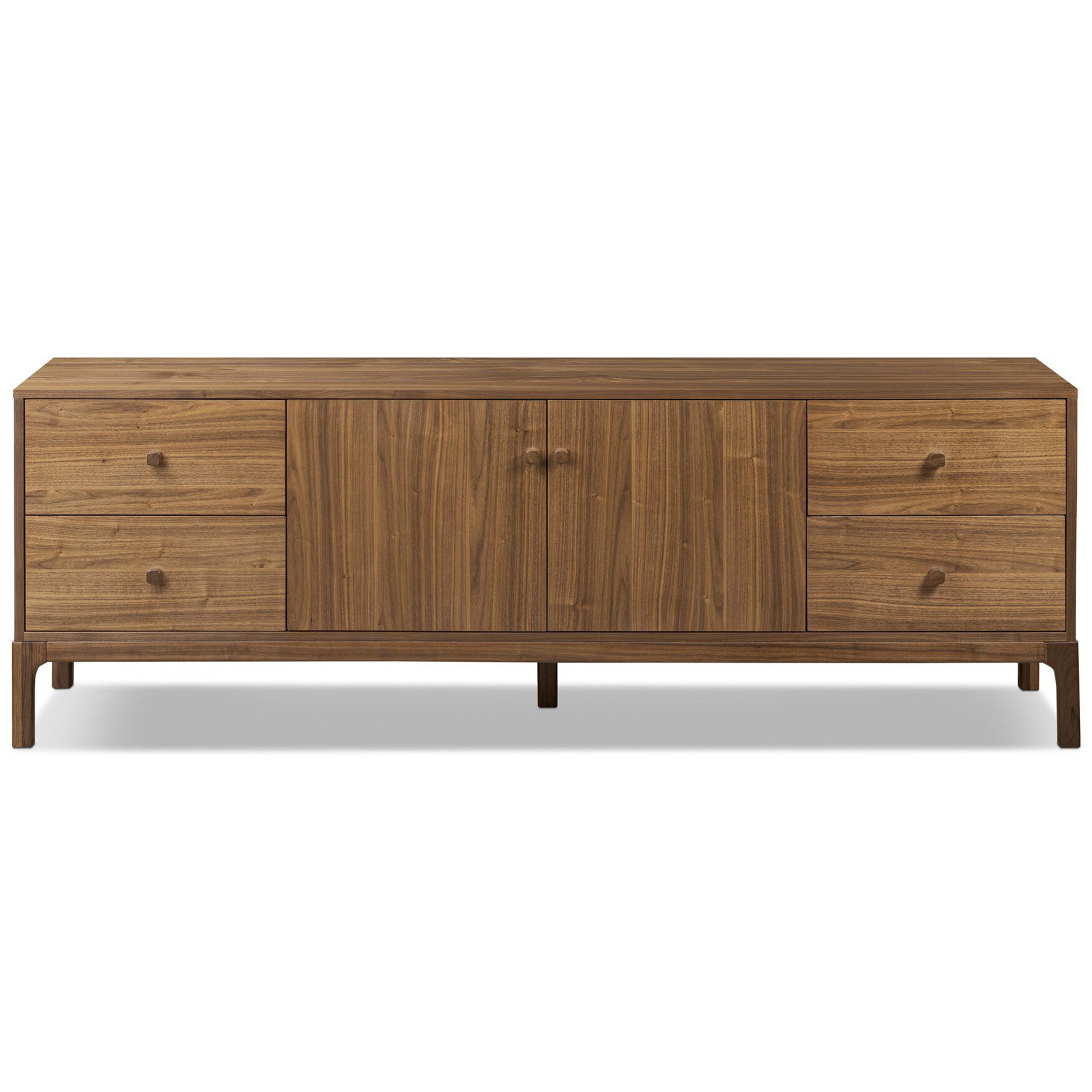 Arturo Media Console, Natural Walnut Veneer