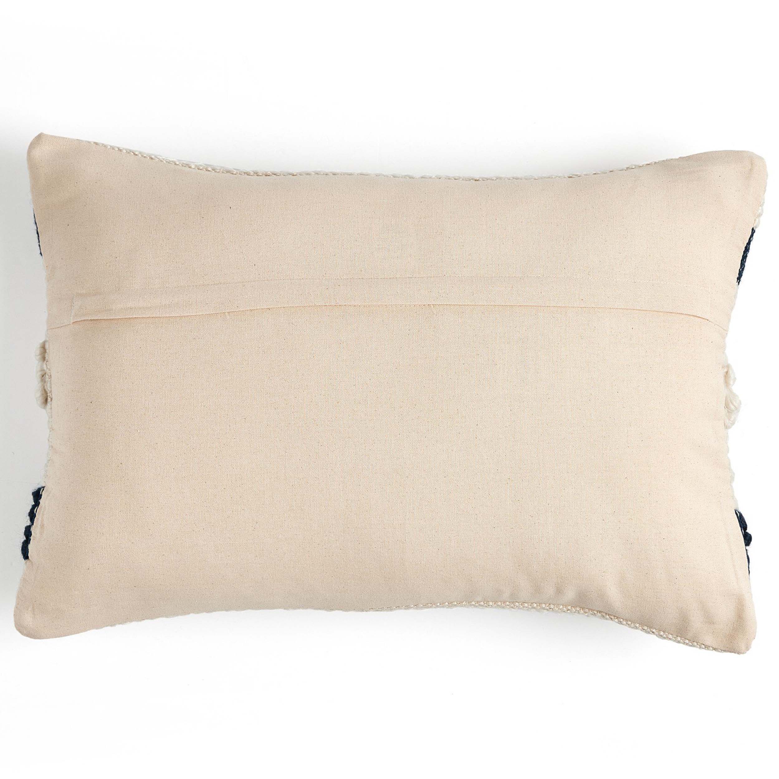 Textured Stripe Pillow, Navy, Natural