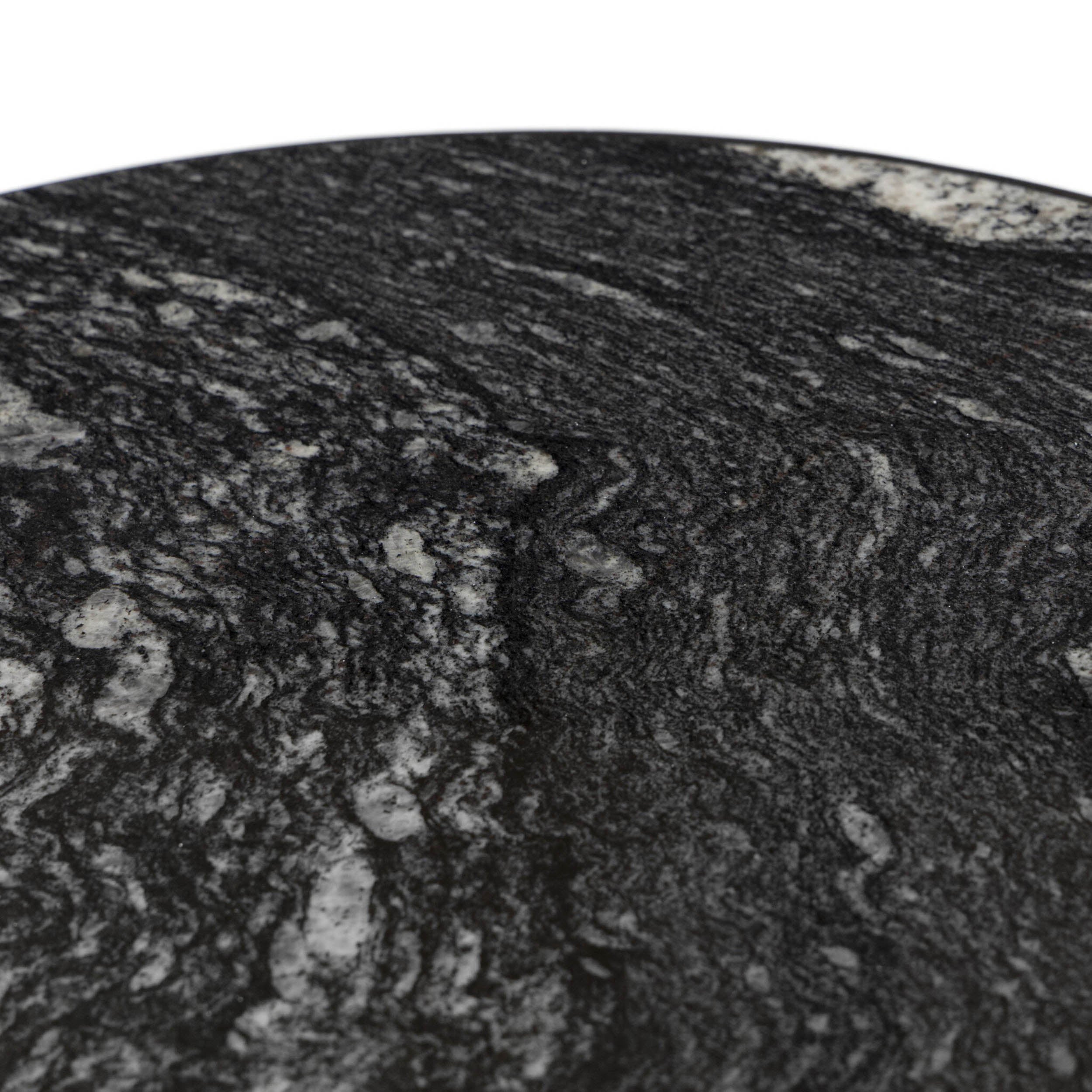 Corbett End Table, Polished Black Marble