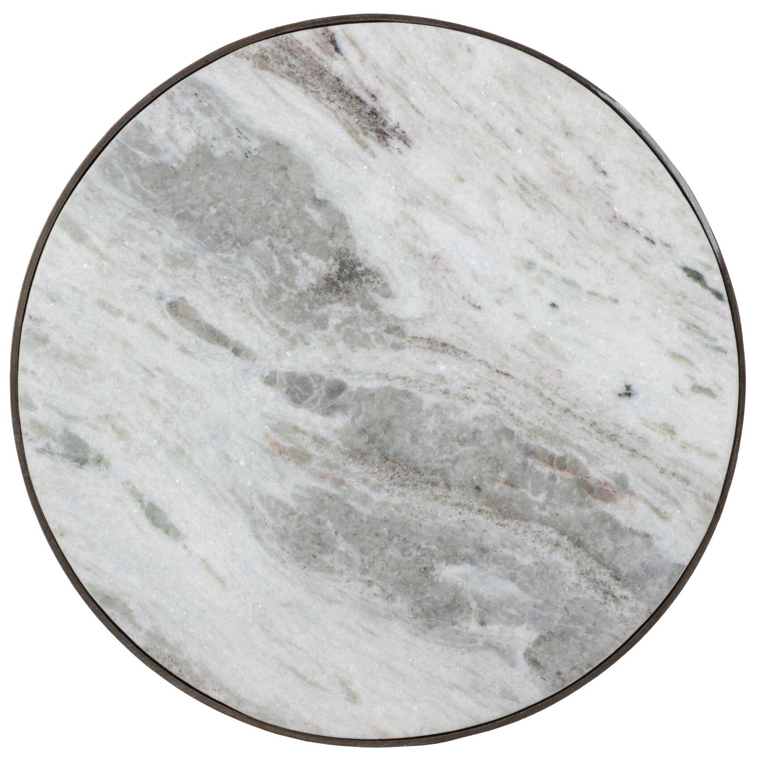 Corbett End Table, Creamy Taupe Marble