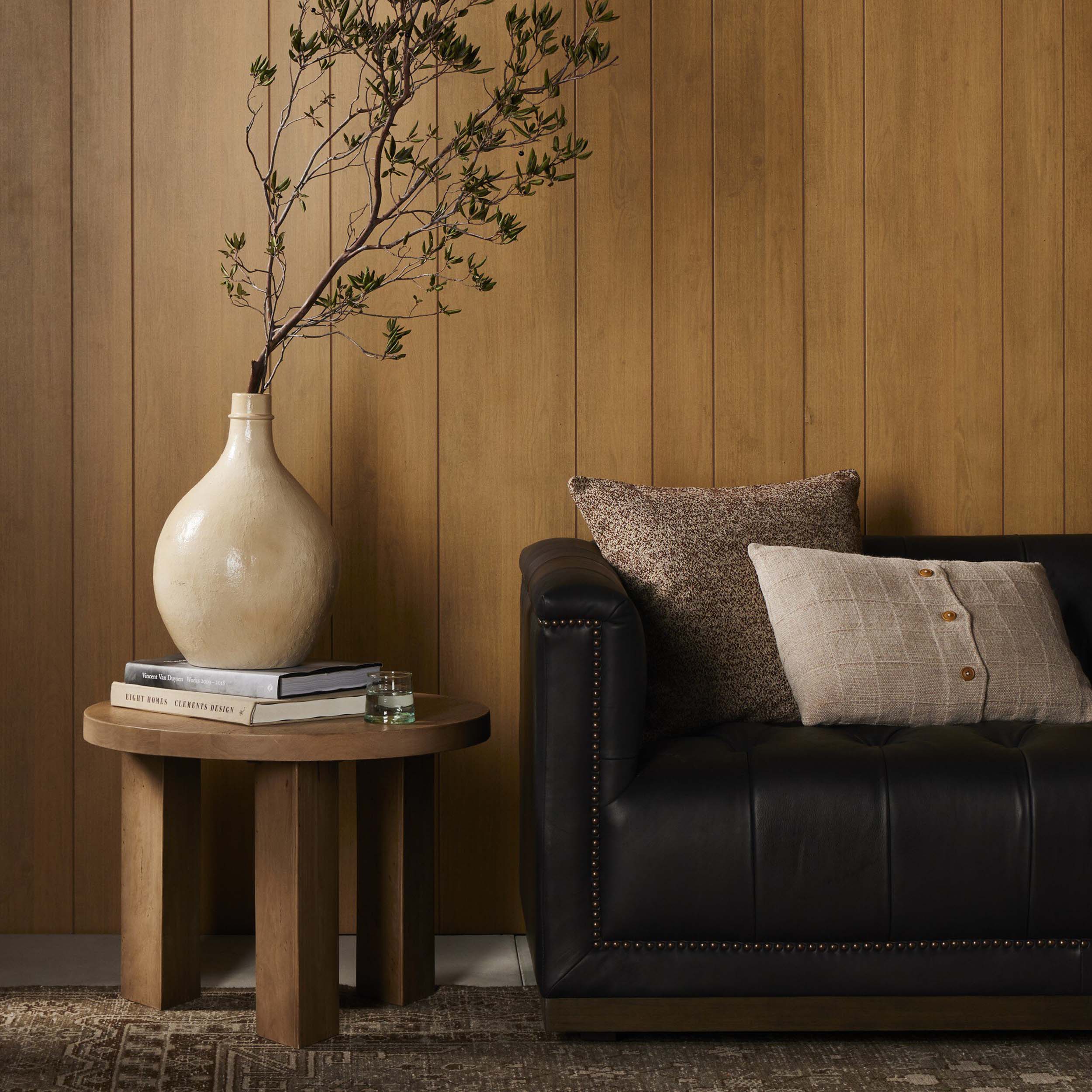 Mesa End Table, Light Brushed Parawood