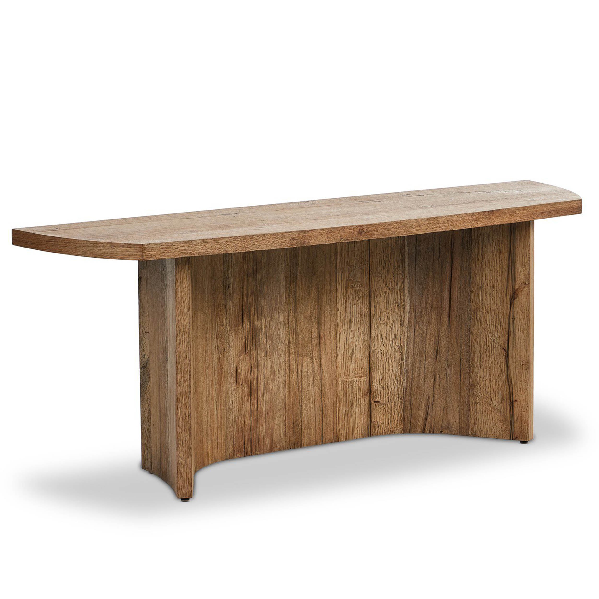 Brinton Console Table, Rustic Oak Veneer