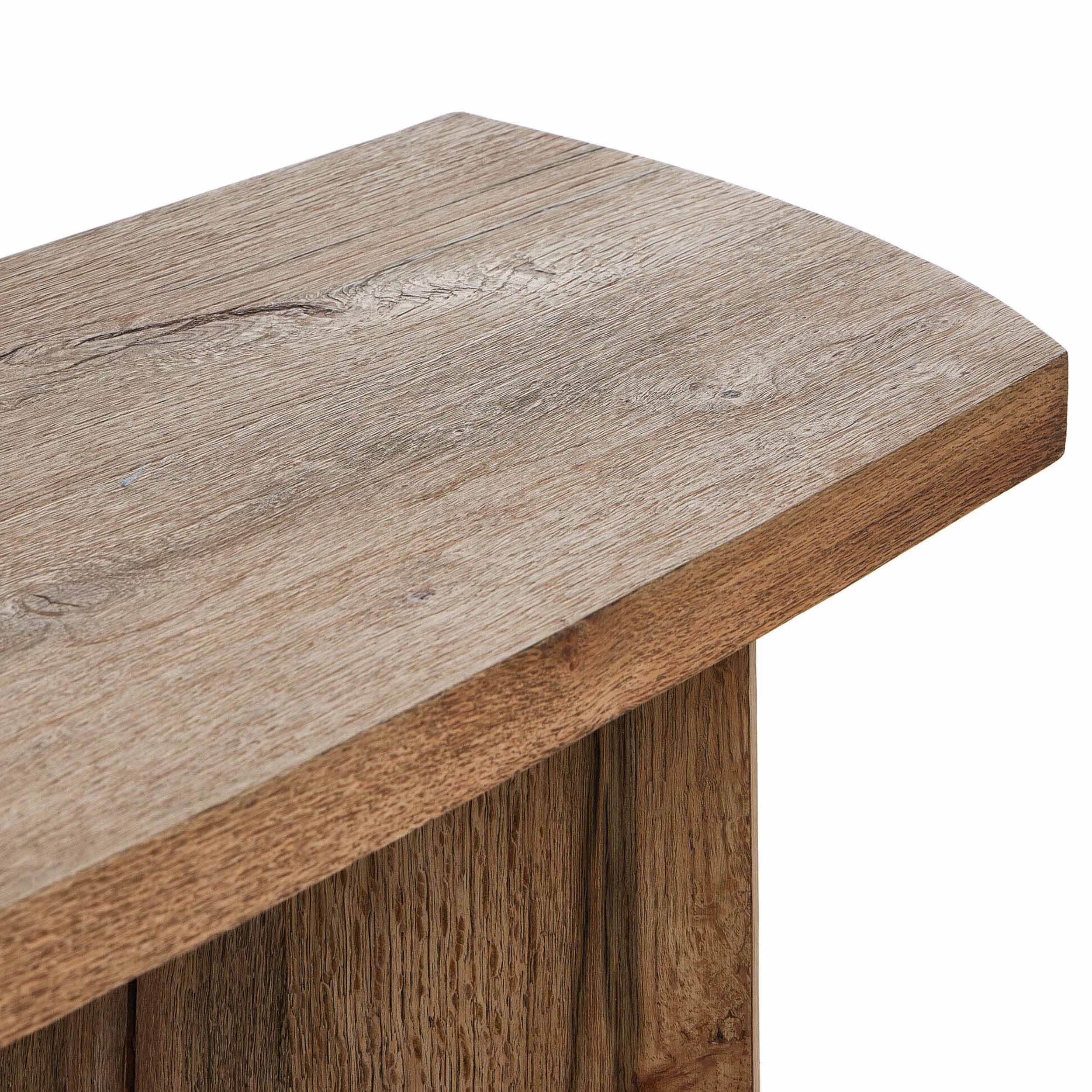 Brinton Console Table, Rustic Oak Veneer