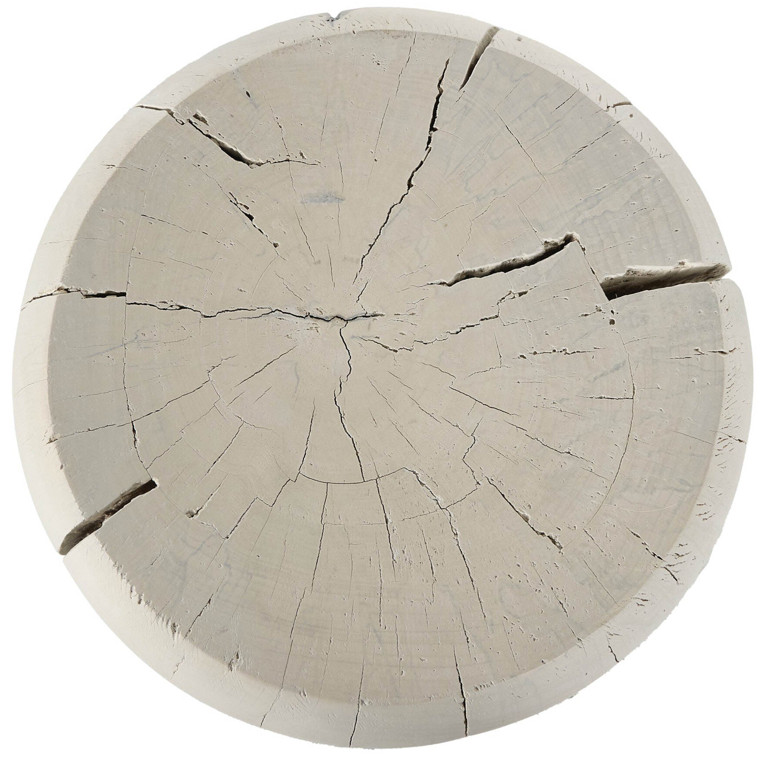 Pagoda End Table, Ivory