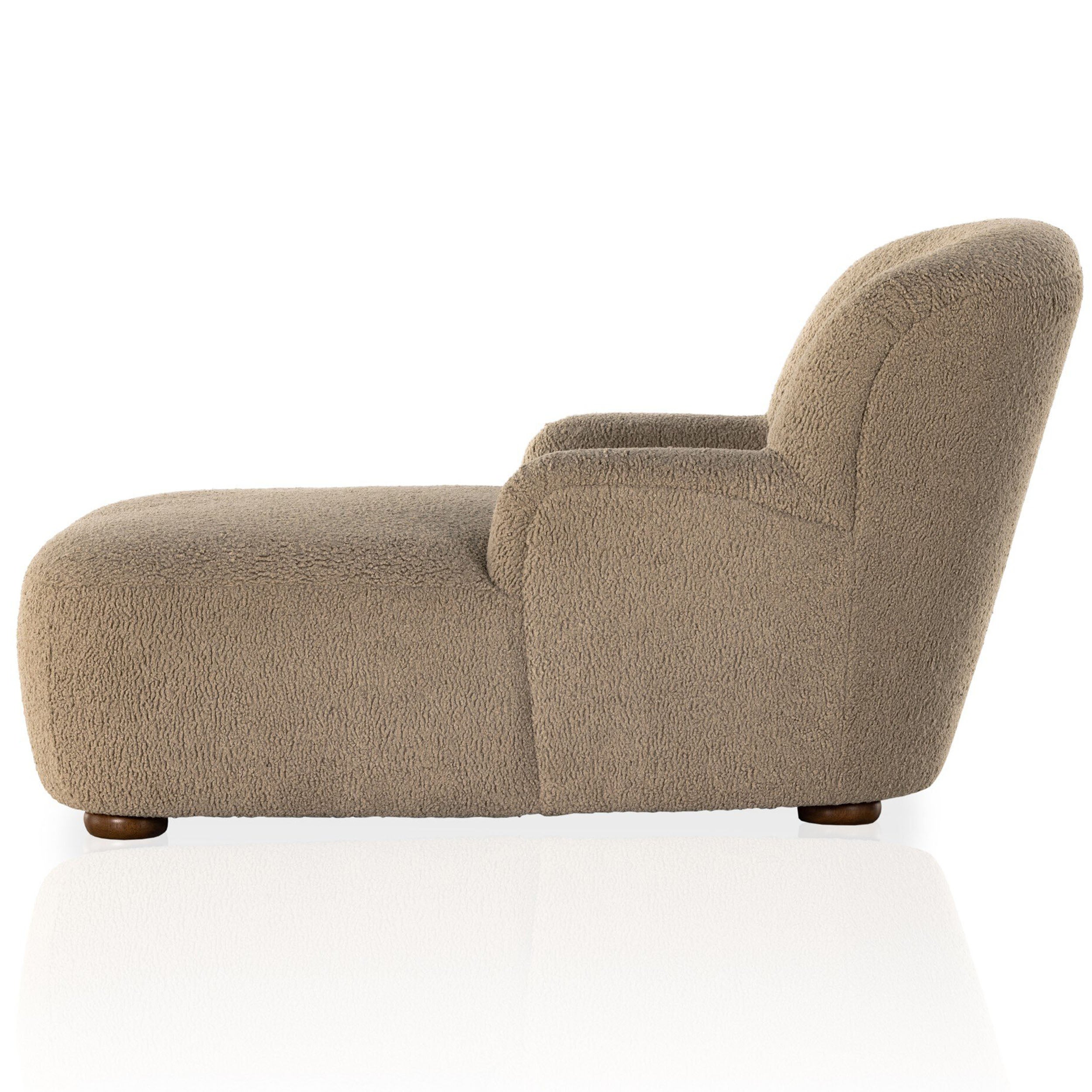 Kadon Chaise Lounge, Sheepskin Camel