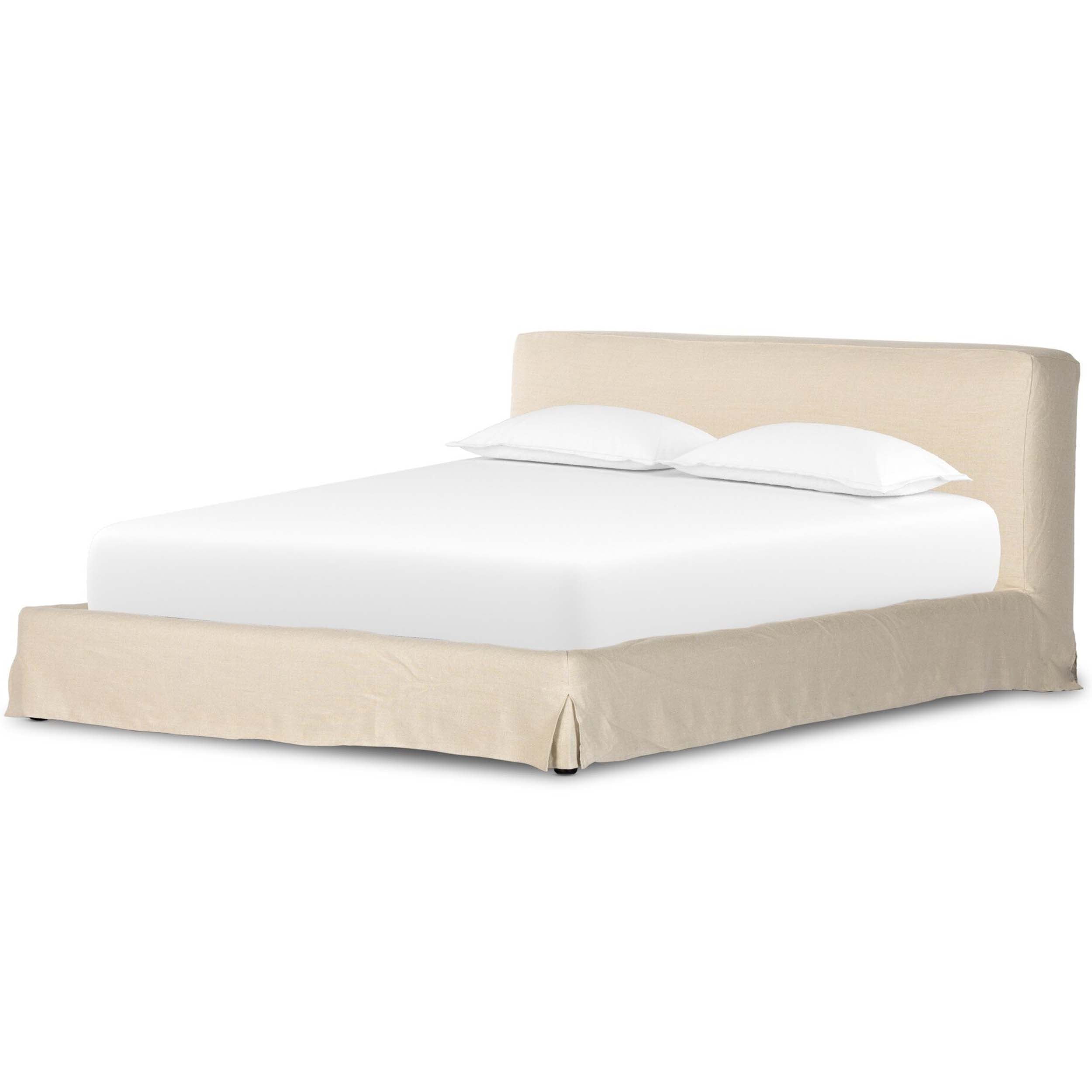 Aidan Slipcover Bed, Brussels Natural
