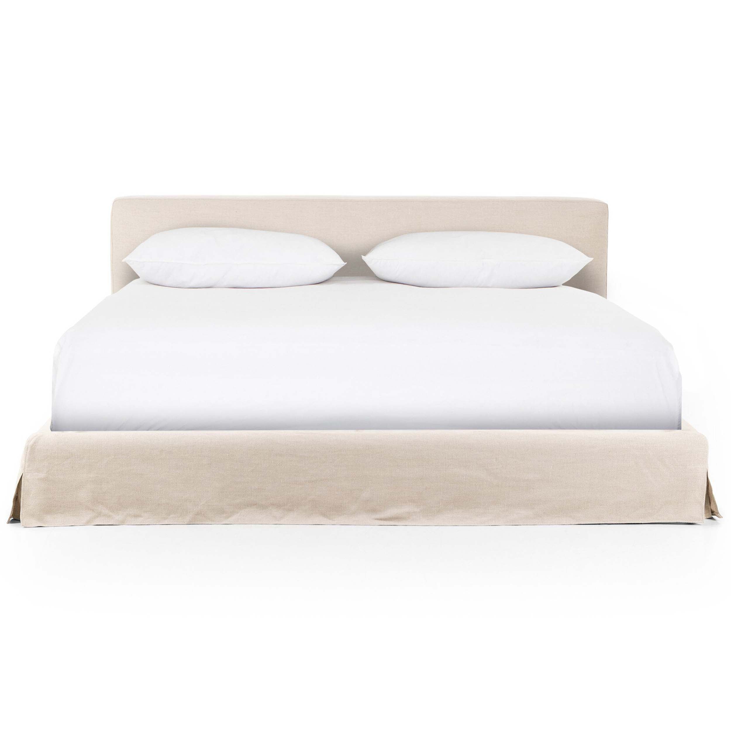 Aidan Slipcover Bed, Brussels Natural