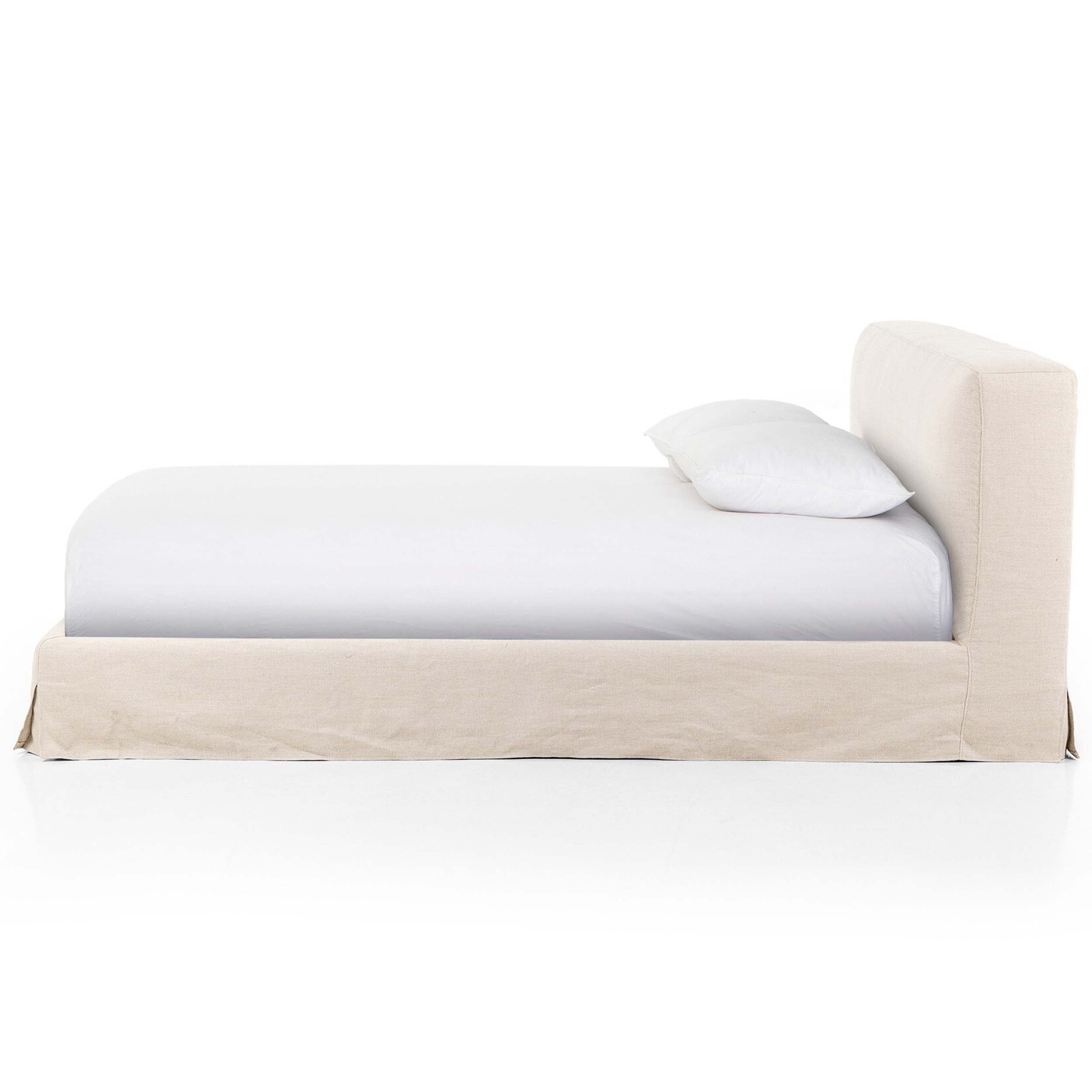 Aidan Slipcover Bed, Brussels Natural