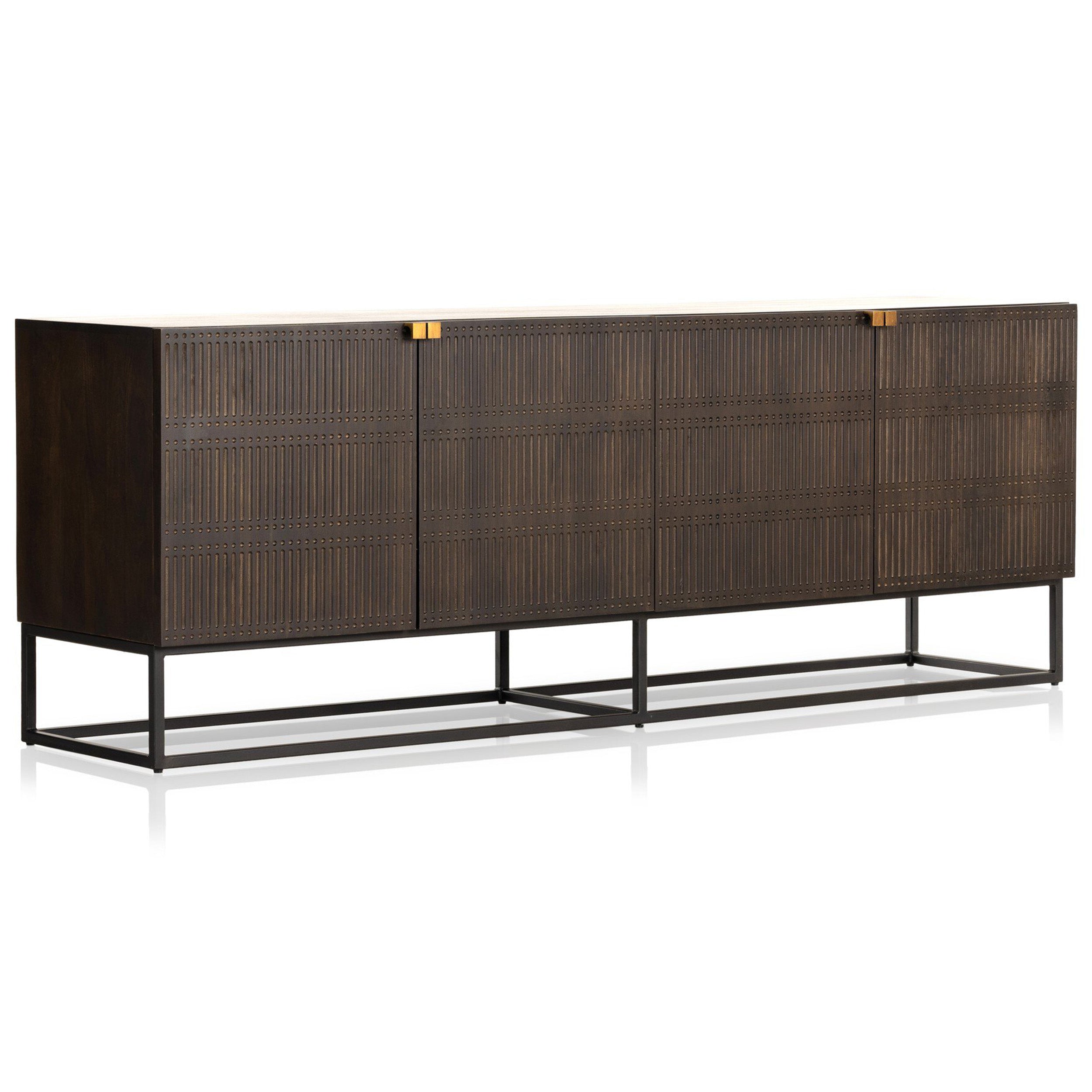Kelby Closed Media Console, Vintage Brown