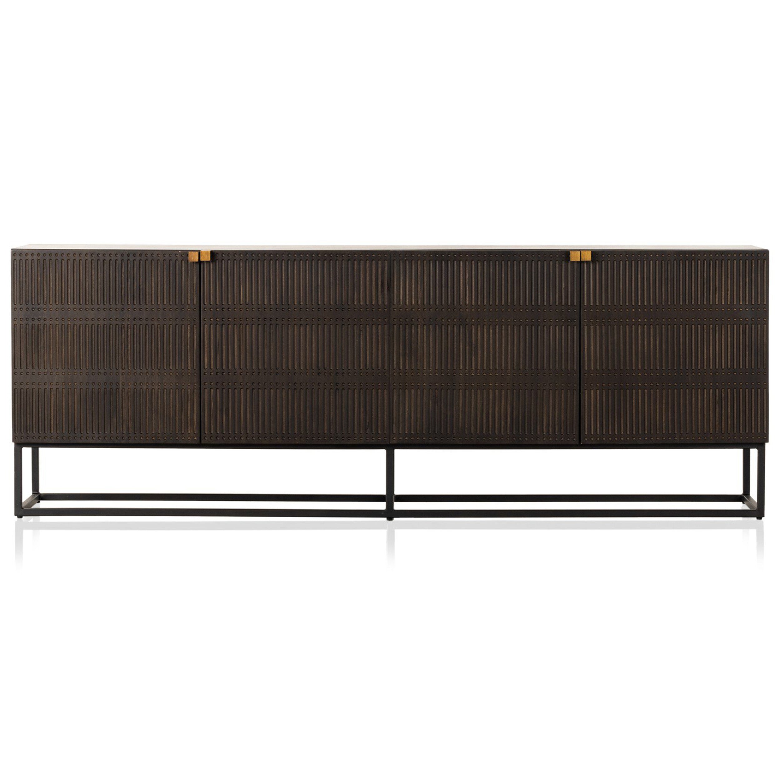 Kelby Closed Media Console, Vintage Brown