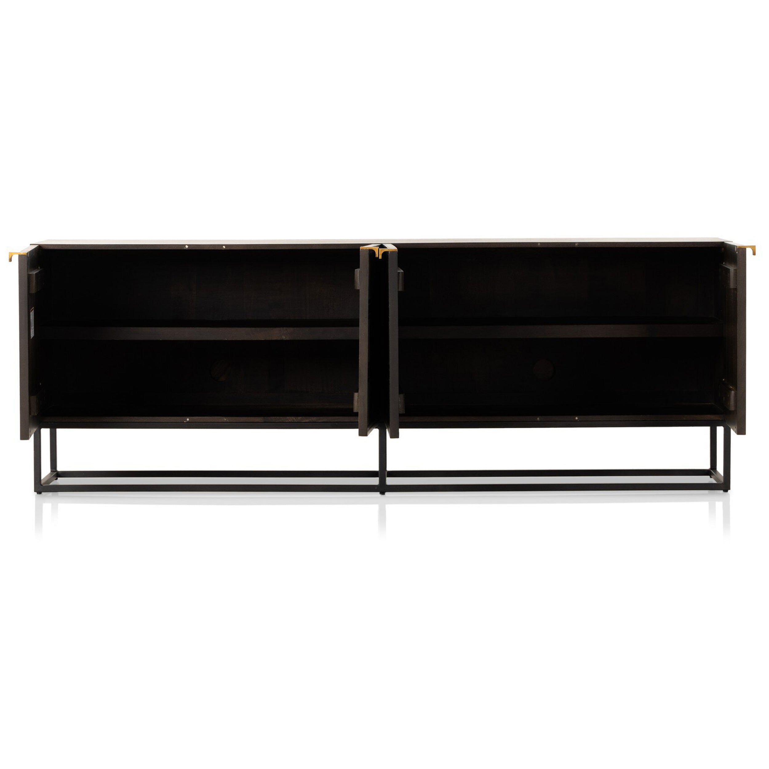 Kelby Closed Media Console, Vintage Brown