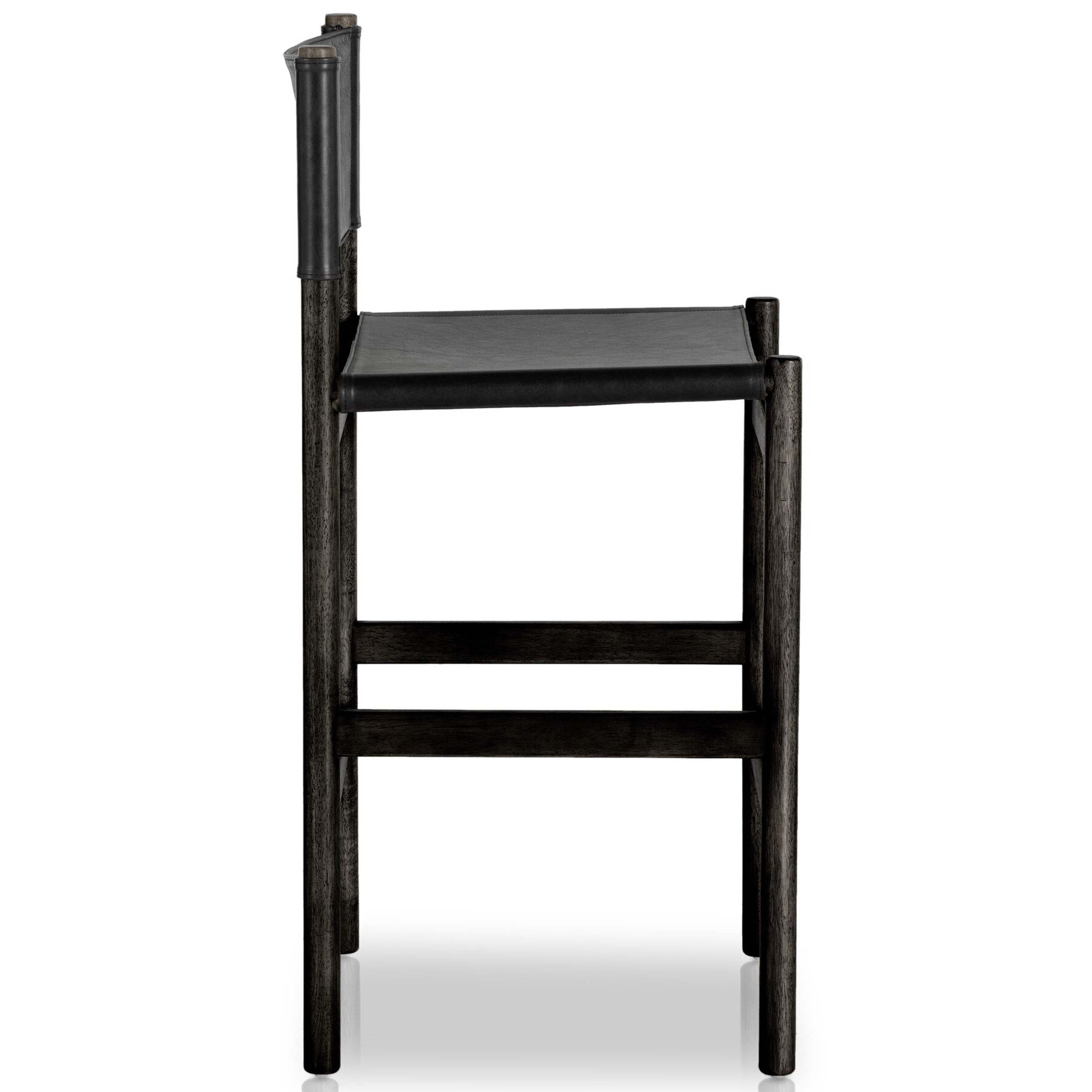 Kena Bar + Counter Stool, Sonoma Black, Charcoal Parawood