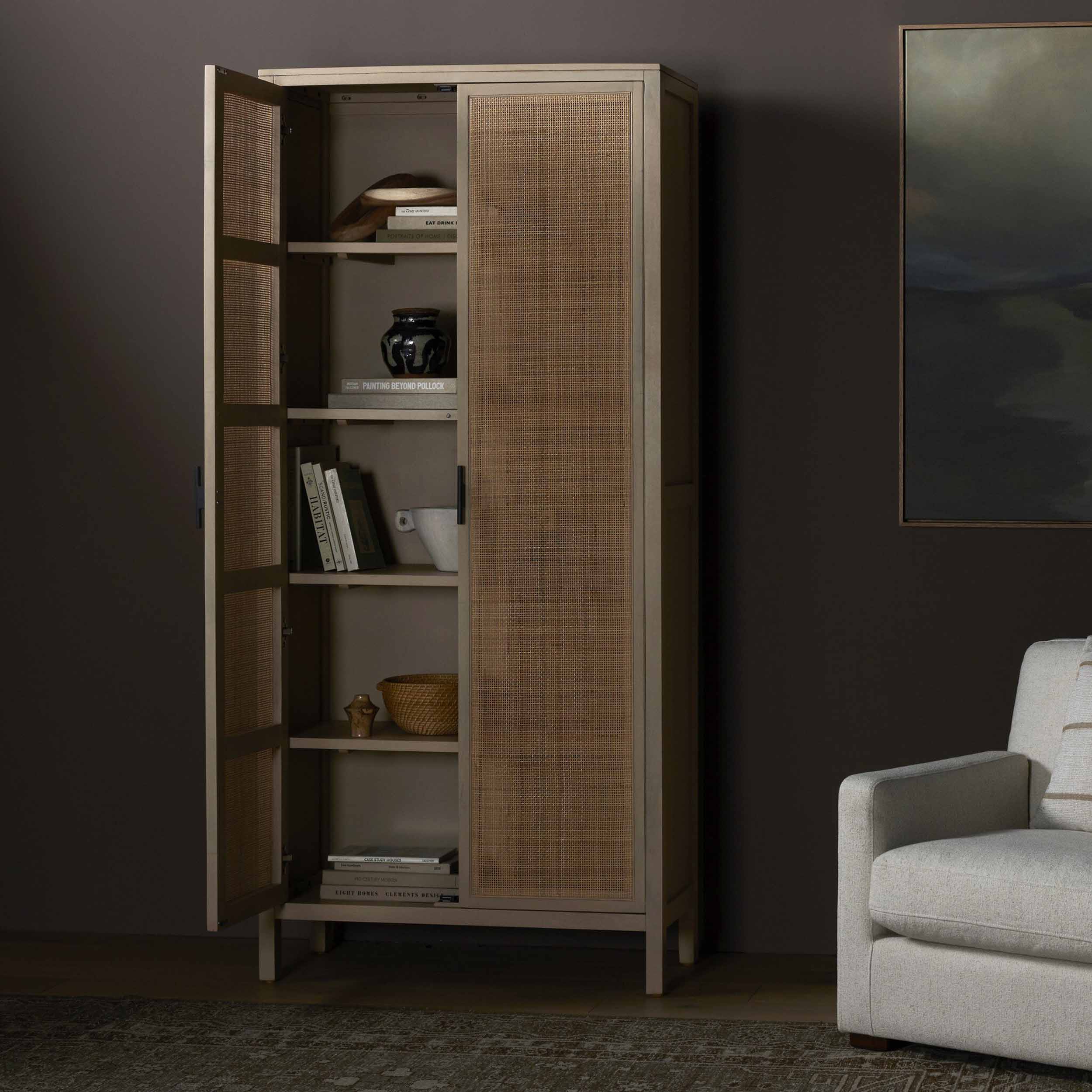 Caprice Tall Cabinet, Natural Mango