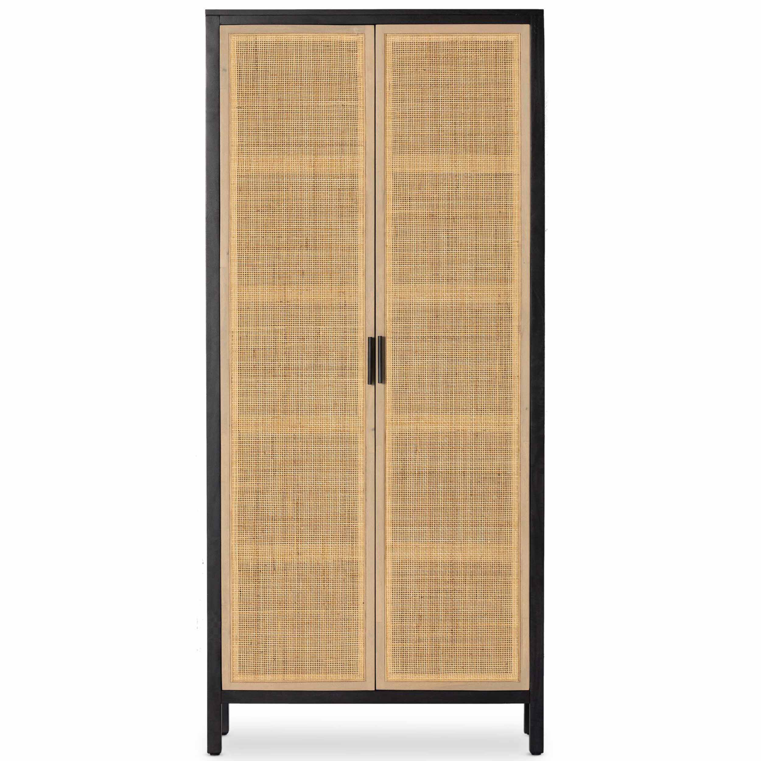 Caprice Tall Cabinet, Black Wash Mango