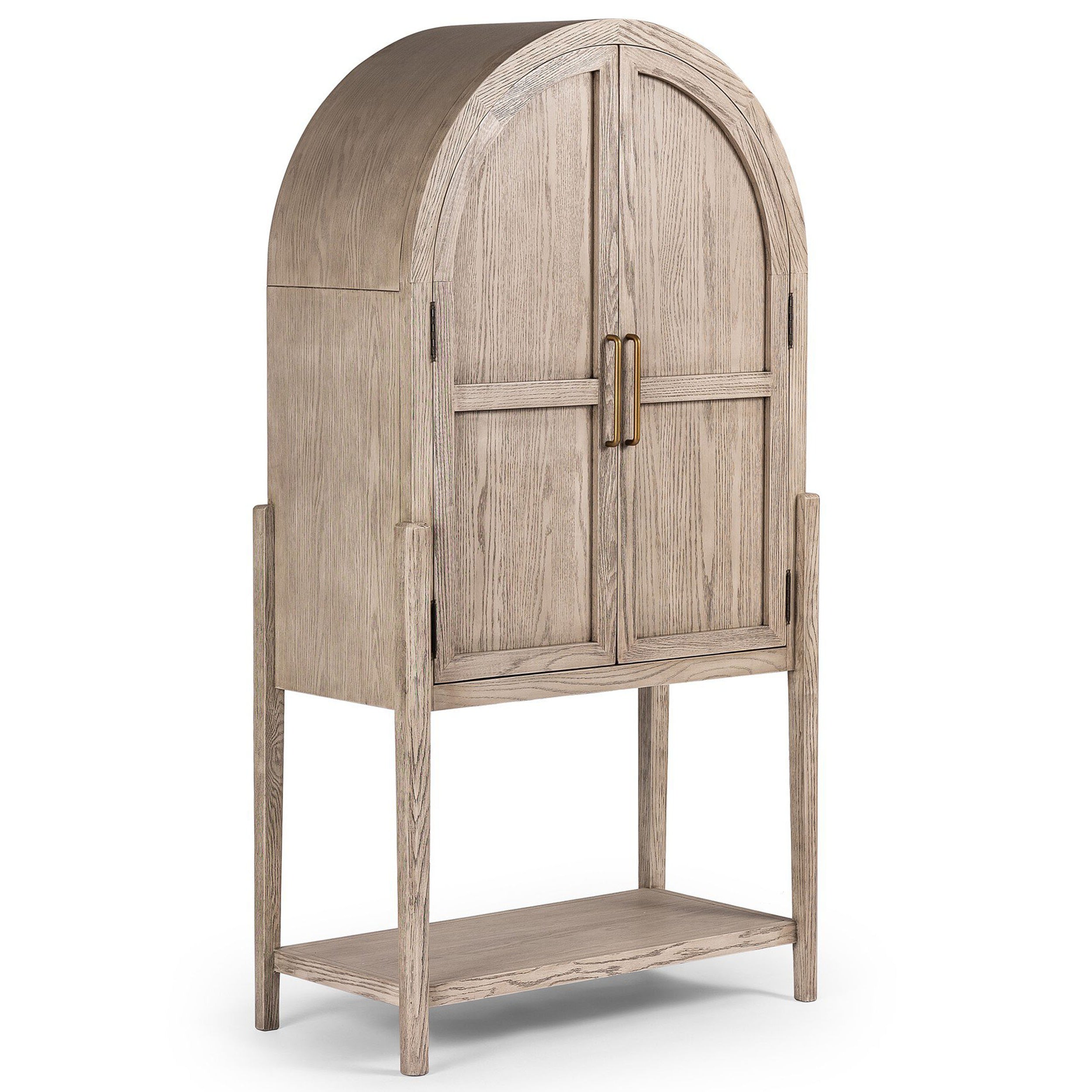 Tolle Bar Cabinet, Rustic White Solid