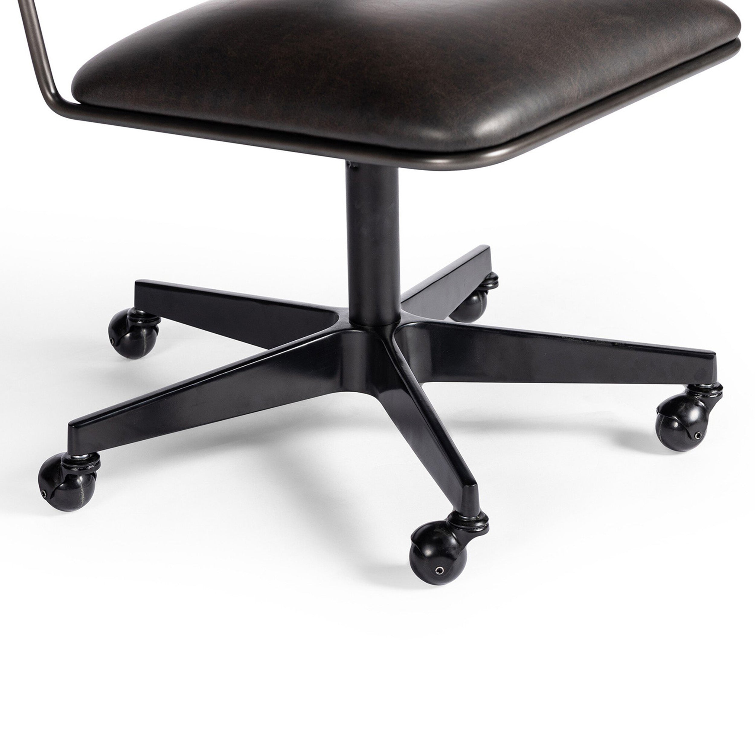 Wharton Desk Chair, Distressed Black