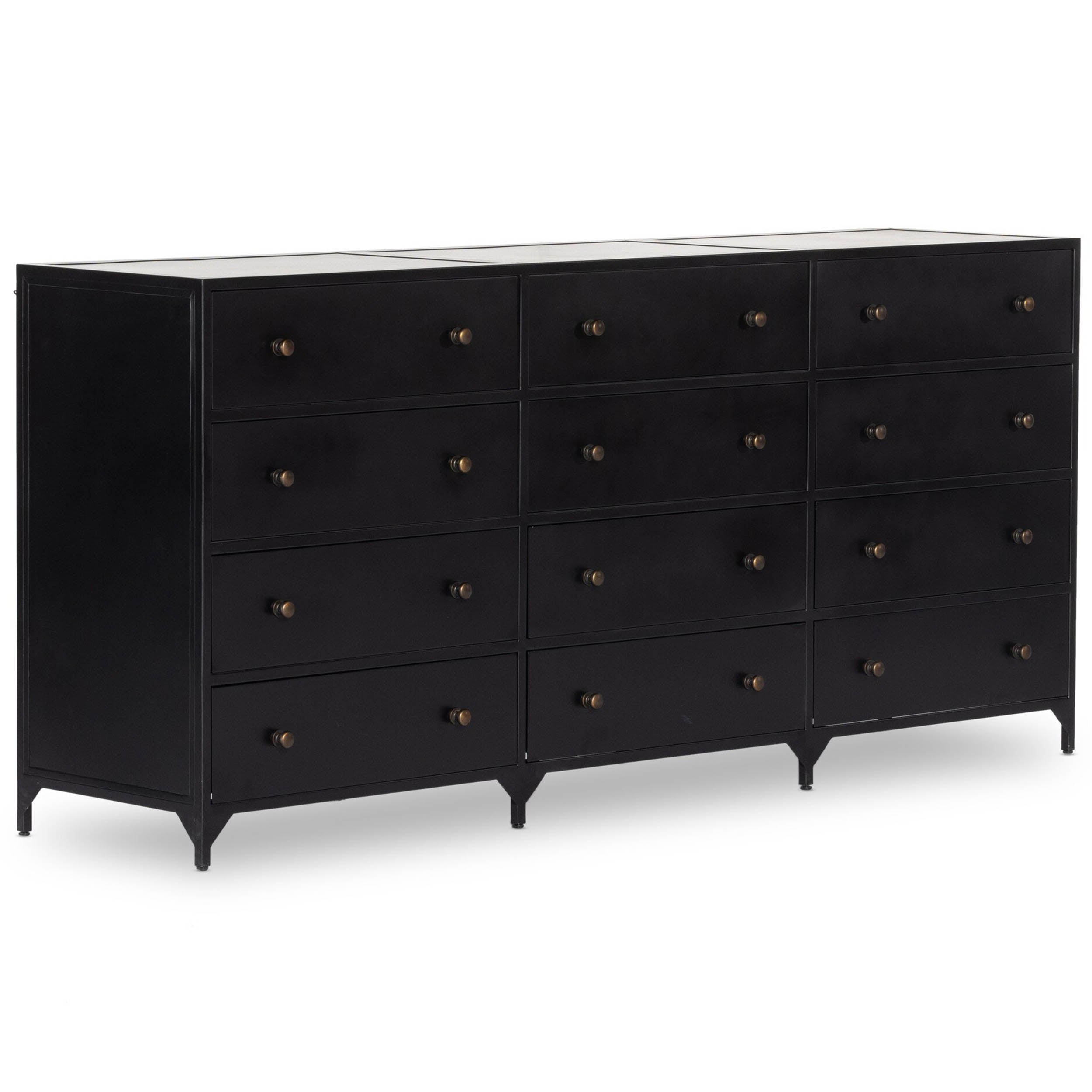 Belmont 12 Drawer Dresser, Black