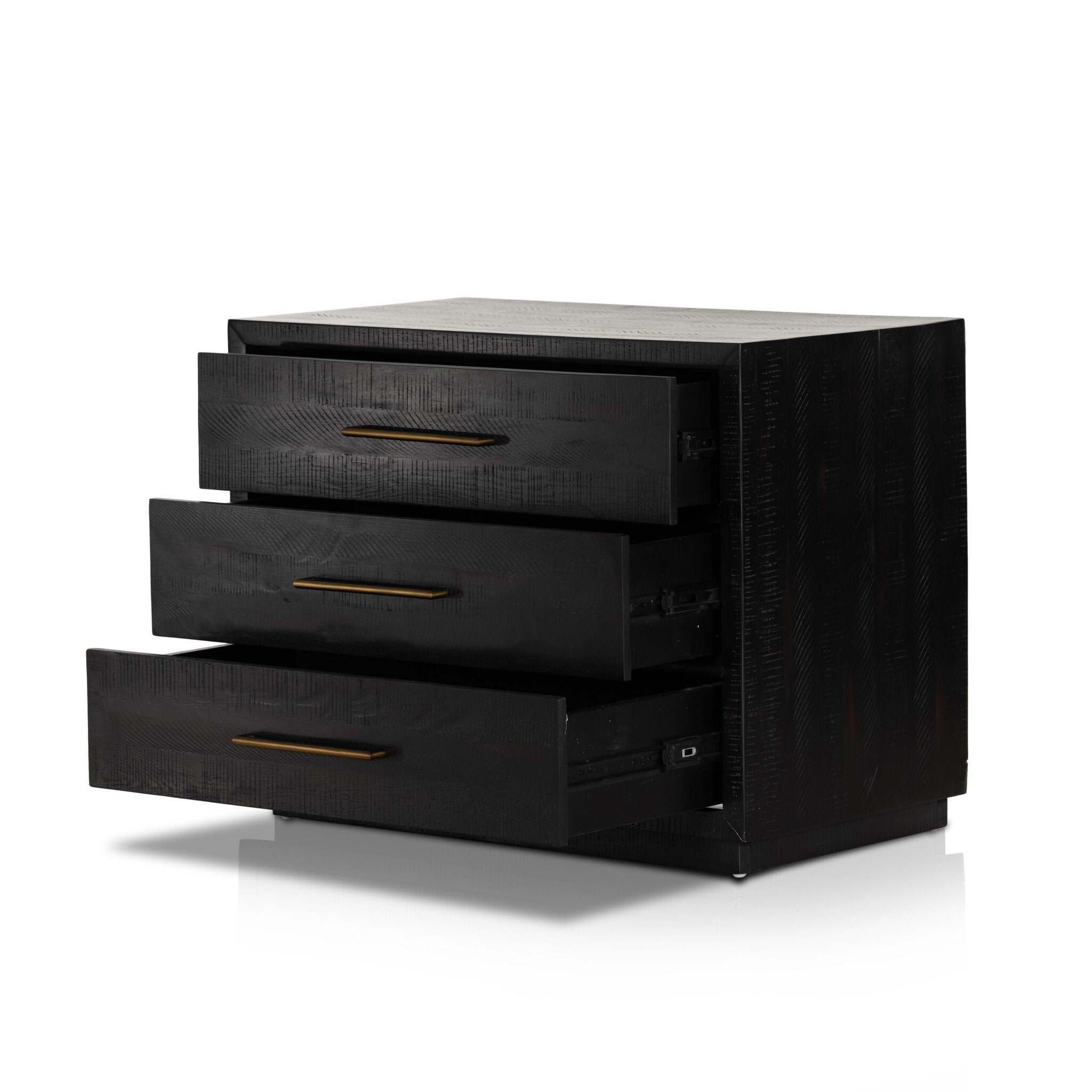 Suki Large Nightstand, Burnished Black