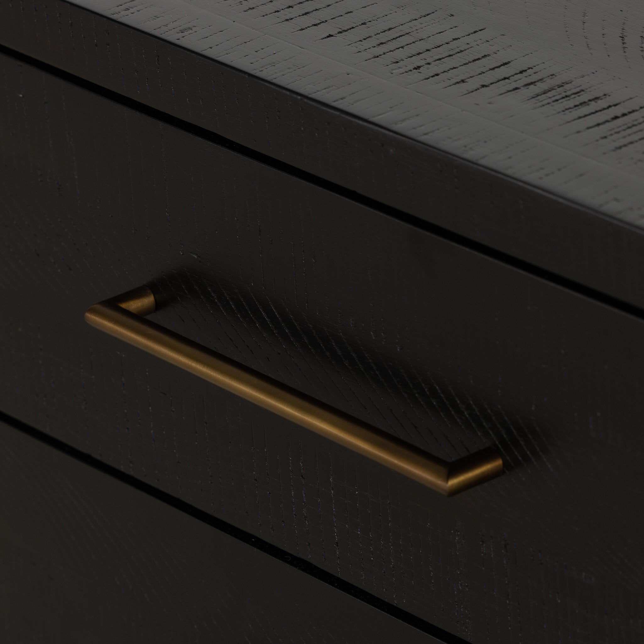 Suki Large Nightstand, Burnished Black