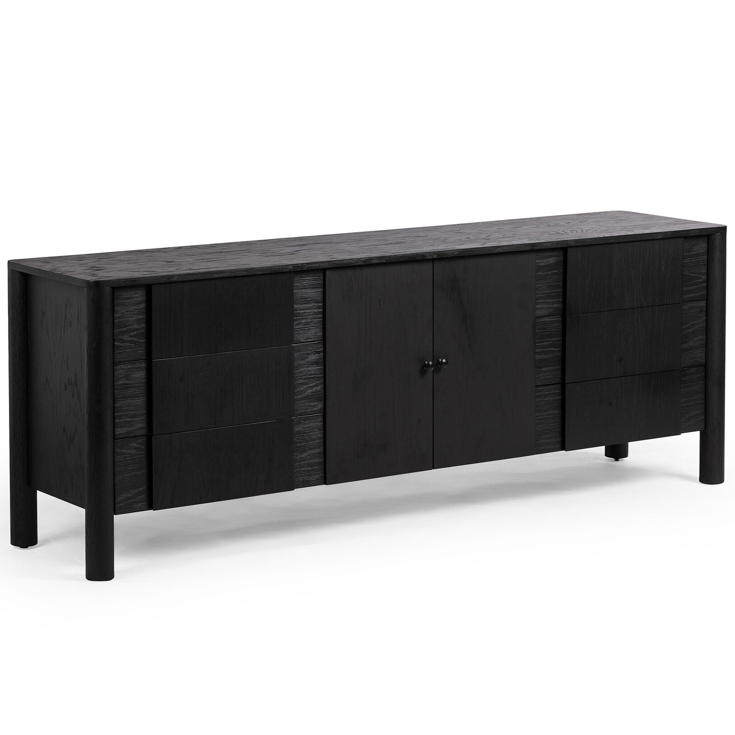 Pollard Media Console, Brushed Ebony Oak Veneer