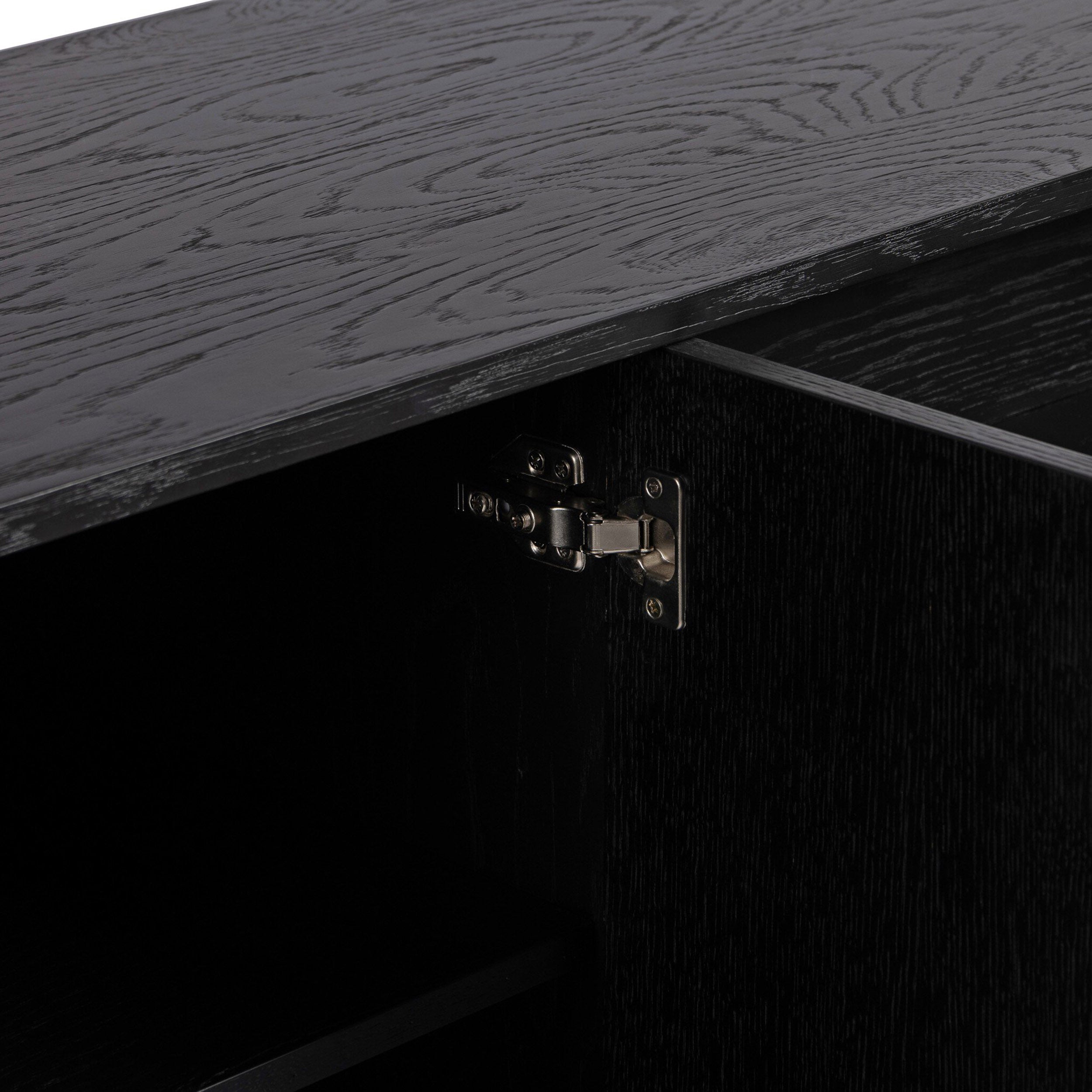 Pollard Media Console, Brushed Ebony Oak Veneer