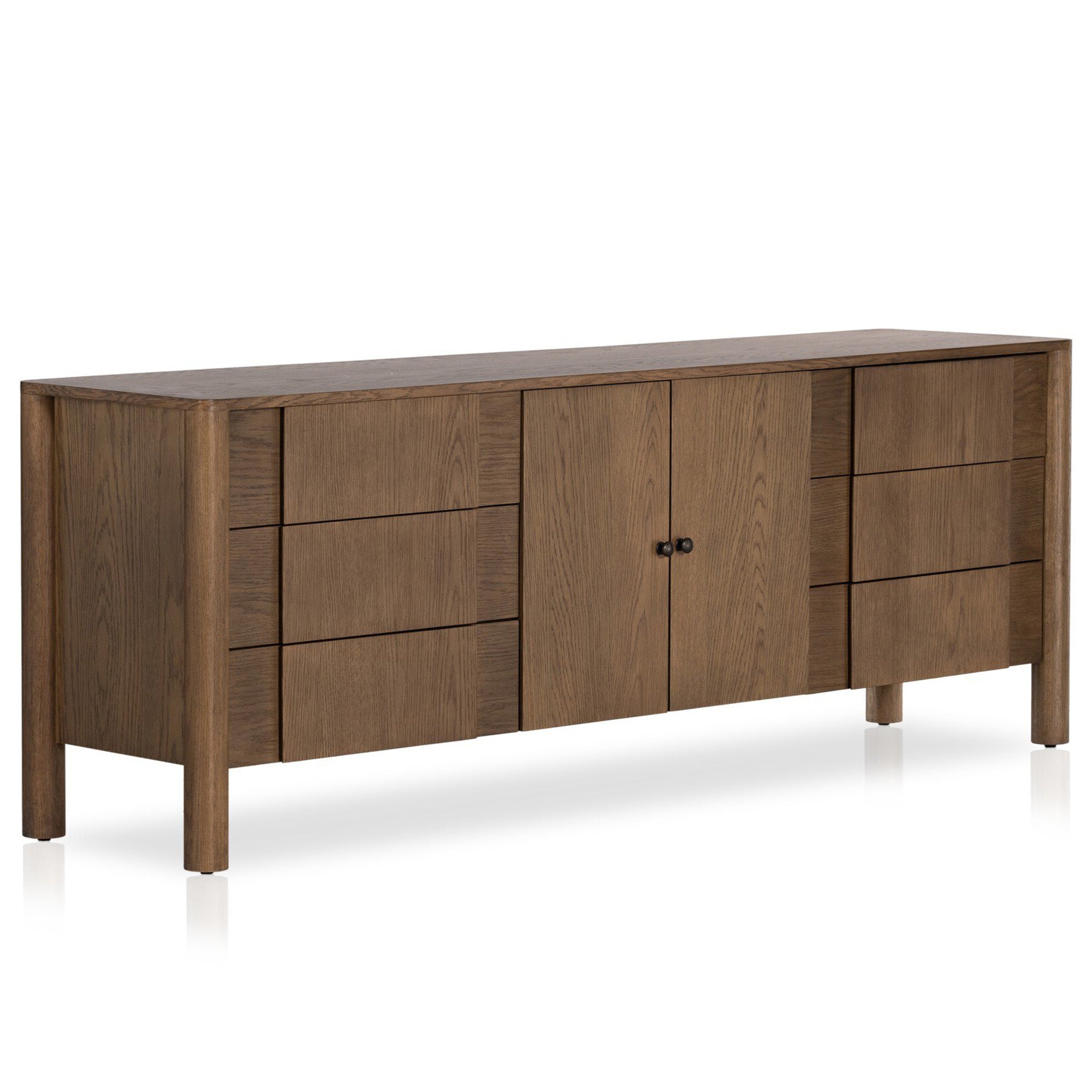 Pollard Media Console, Tan Oak Veneer