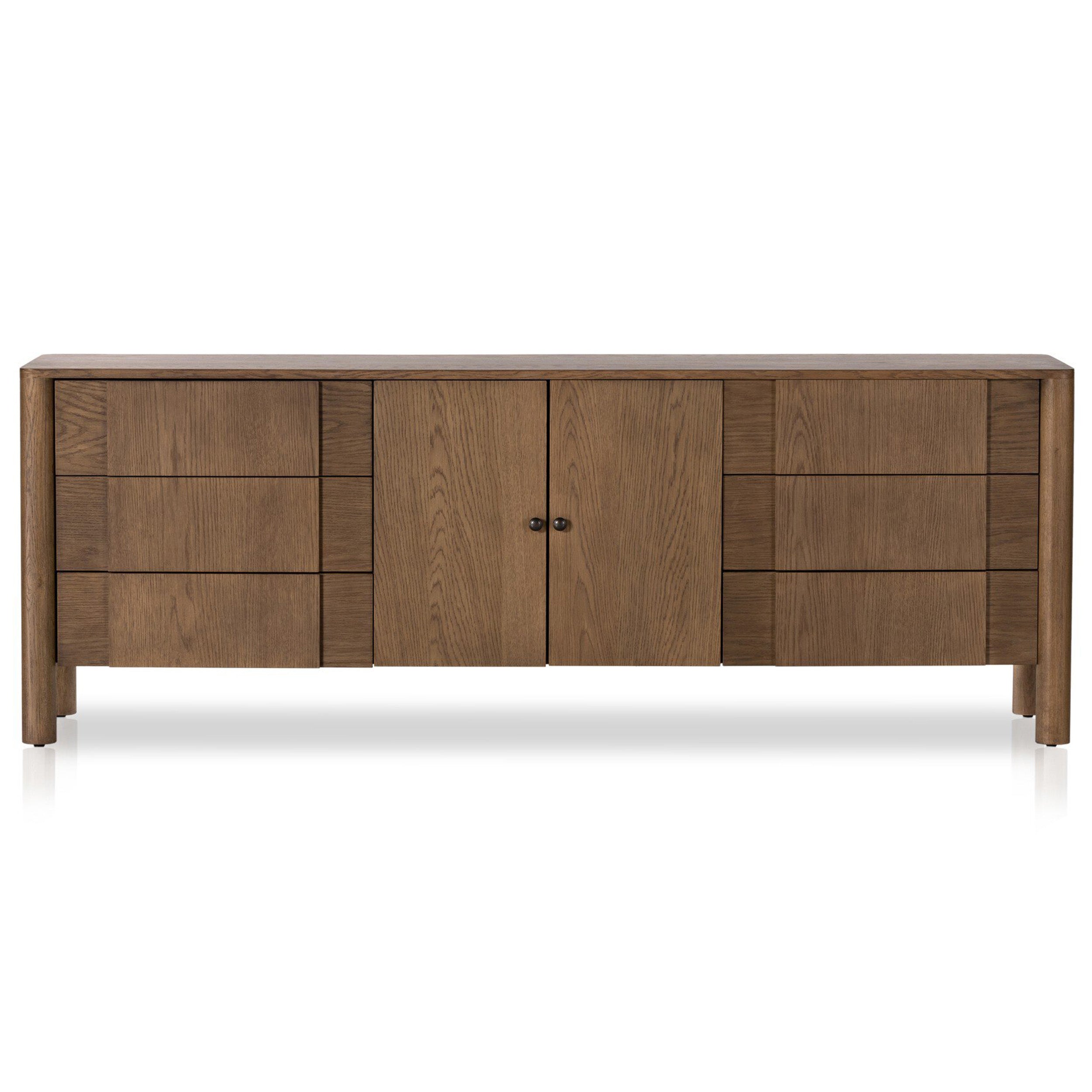 Pollard Media Console, Tan Oak Veneer