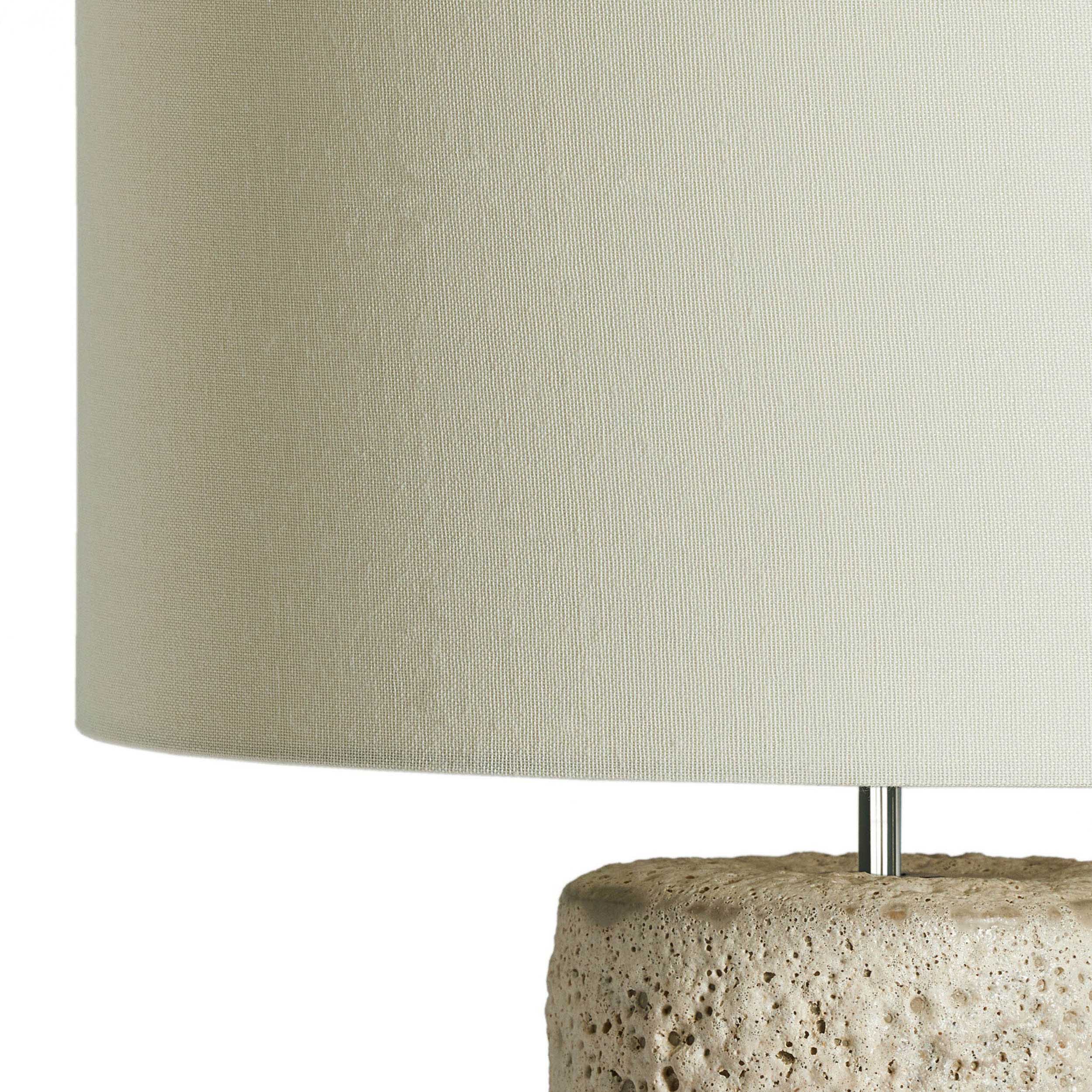 Ozer Table Lamp, Reactive White Glaze