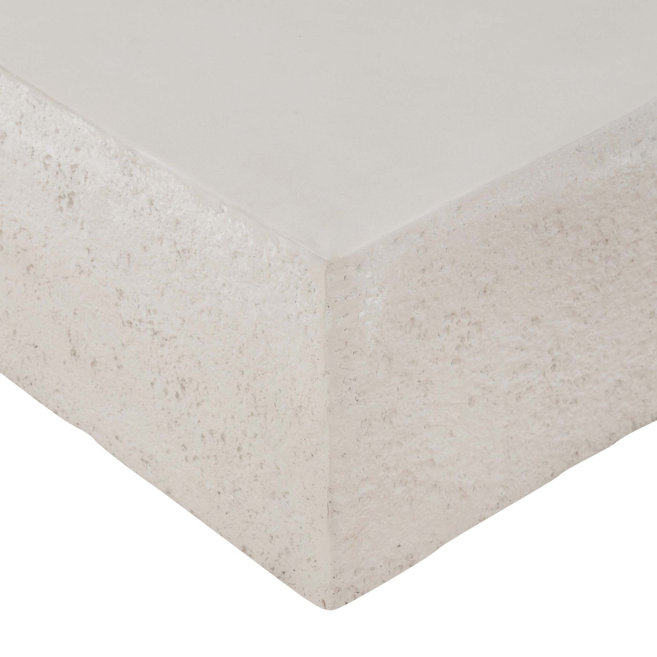 Otero Rectangular Outdoor Coffee Table, Matte Stone
