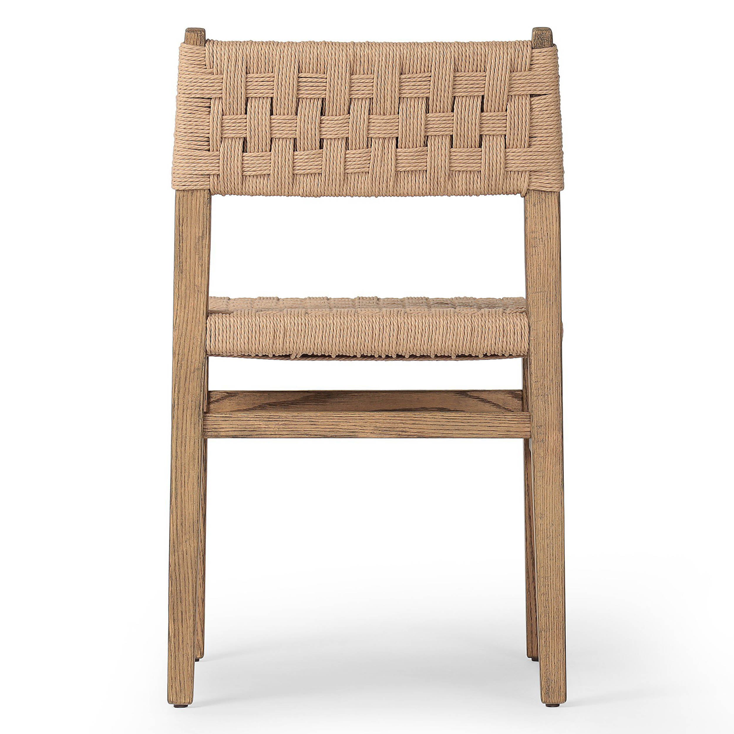 Hamlin Dining Chair, Double Twisted Paper Cord, Toasted Oak