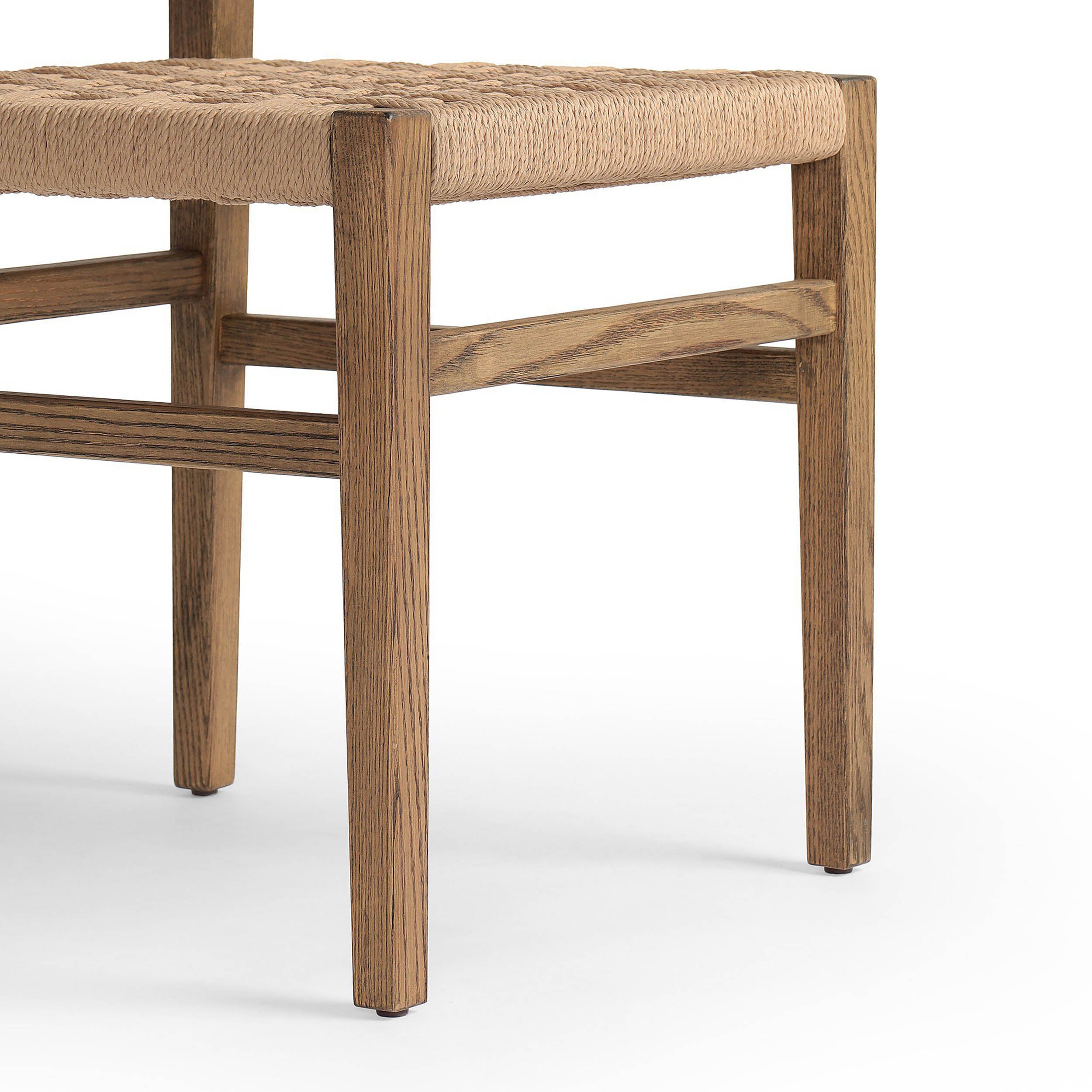 Hamlin Dining Chair, Double Twisted Paper Cord, Toasted Oak