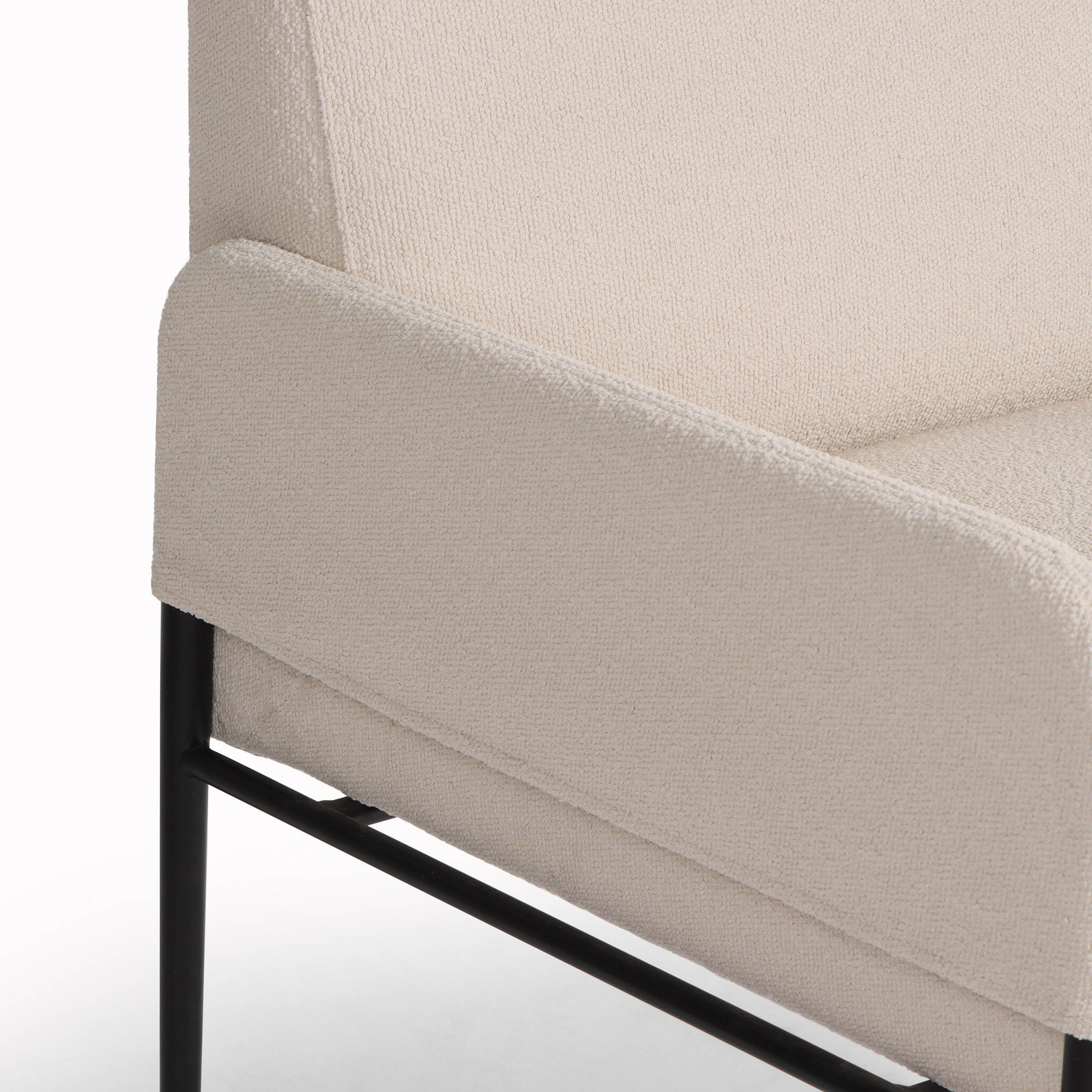 Brickel Dining Armchair, FIQA Boucle Light Taupe
