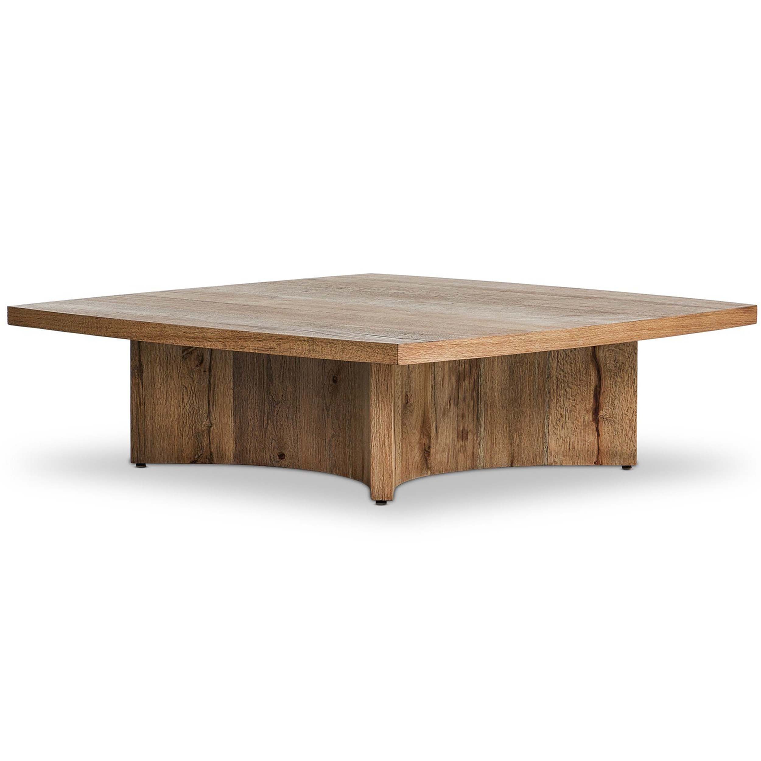 Brinton Square Coffee Table, Rustic Oak Veneer