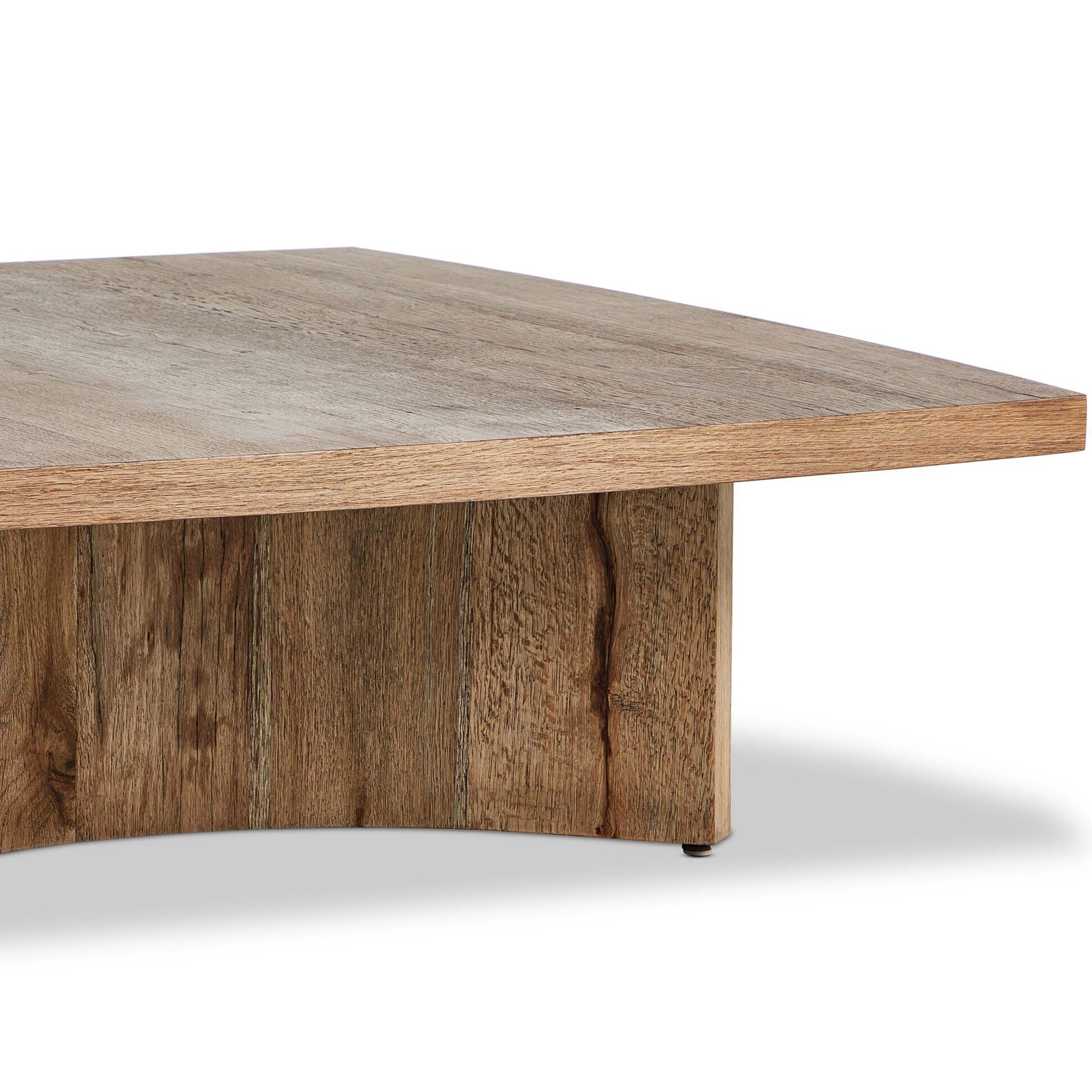 Brinton Square Coffee Table, Rustic Oak Veneer