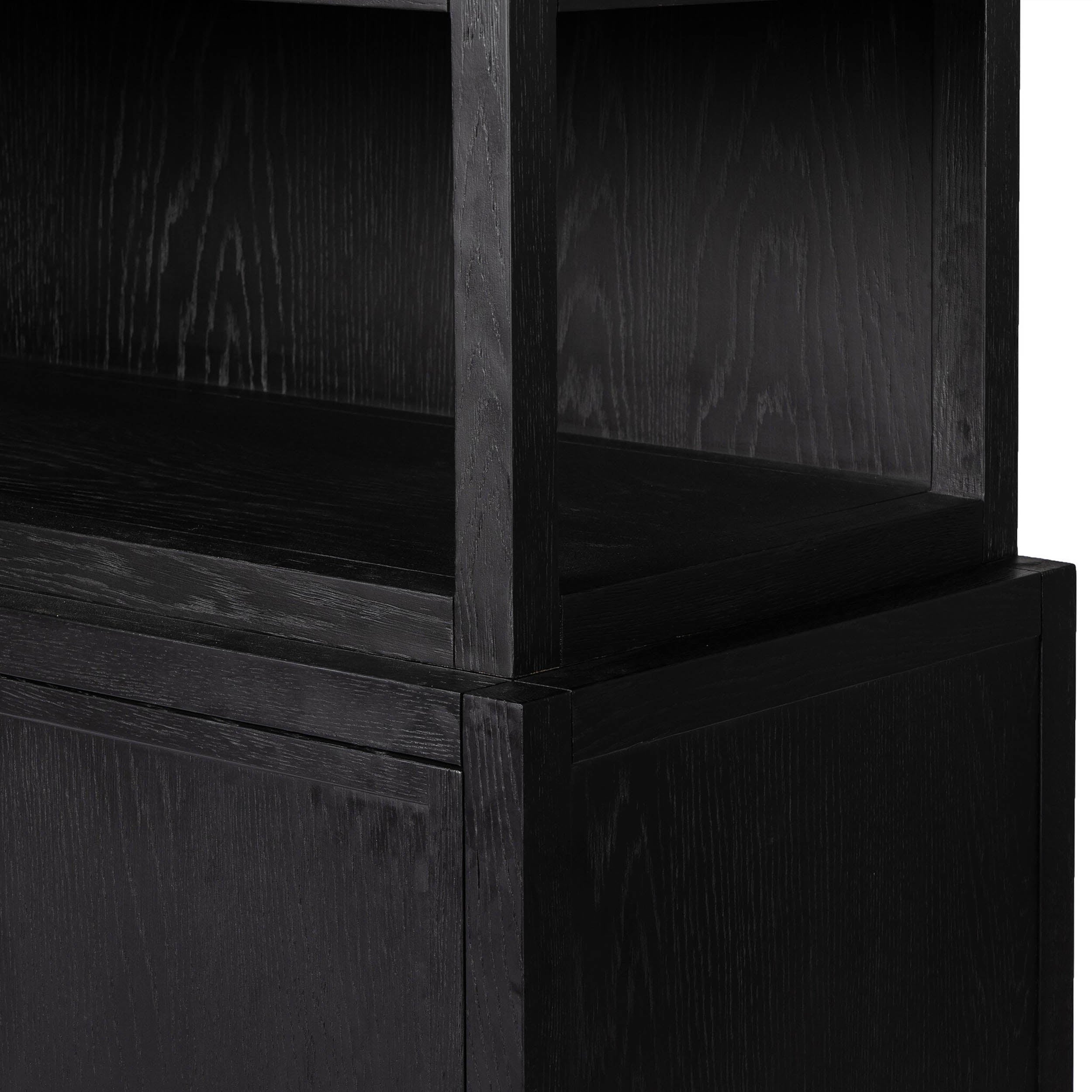 Hopkins Bookcase, Brushed Ebony Oak