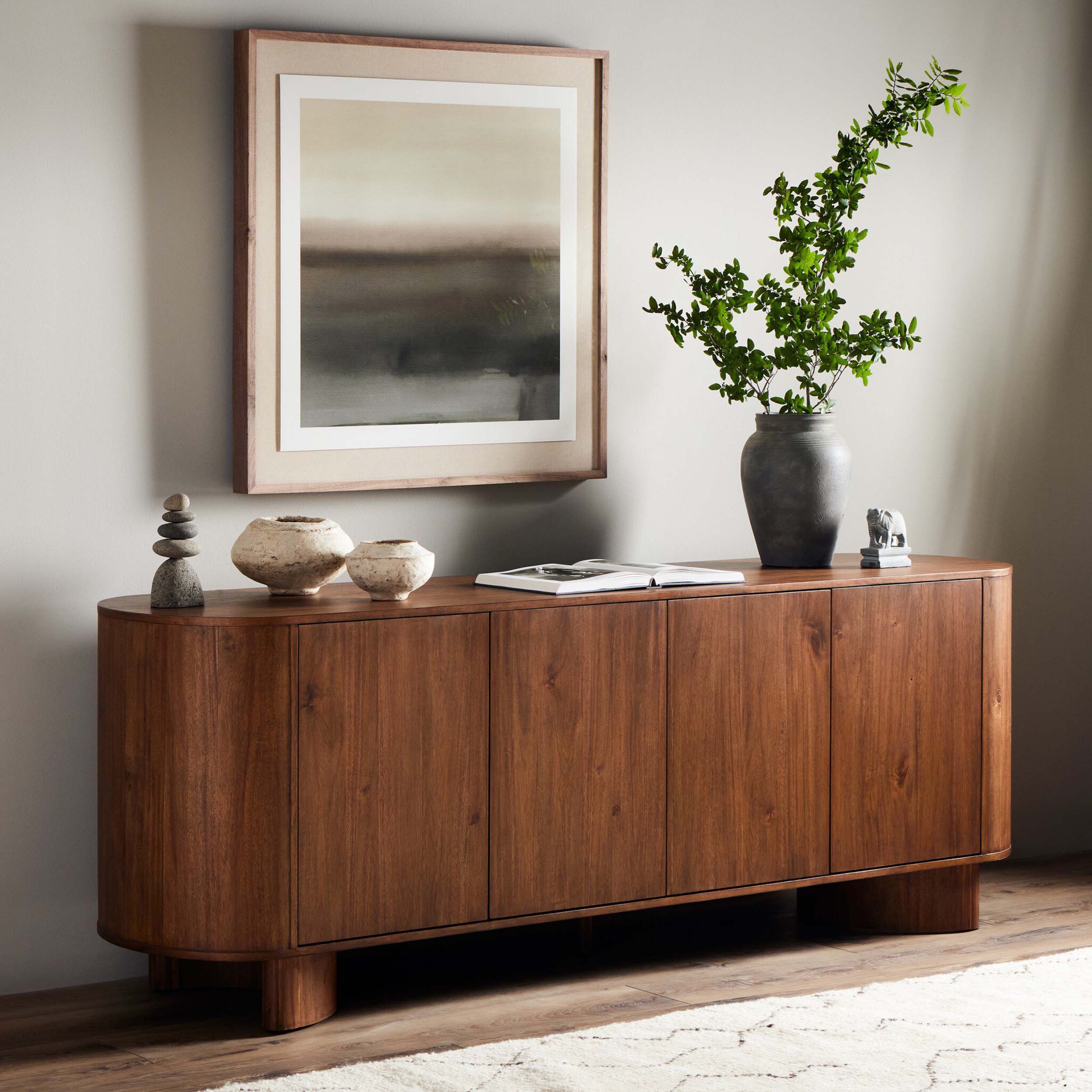 Paden Sideboard, Seasoned Brown Acacia