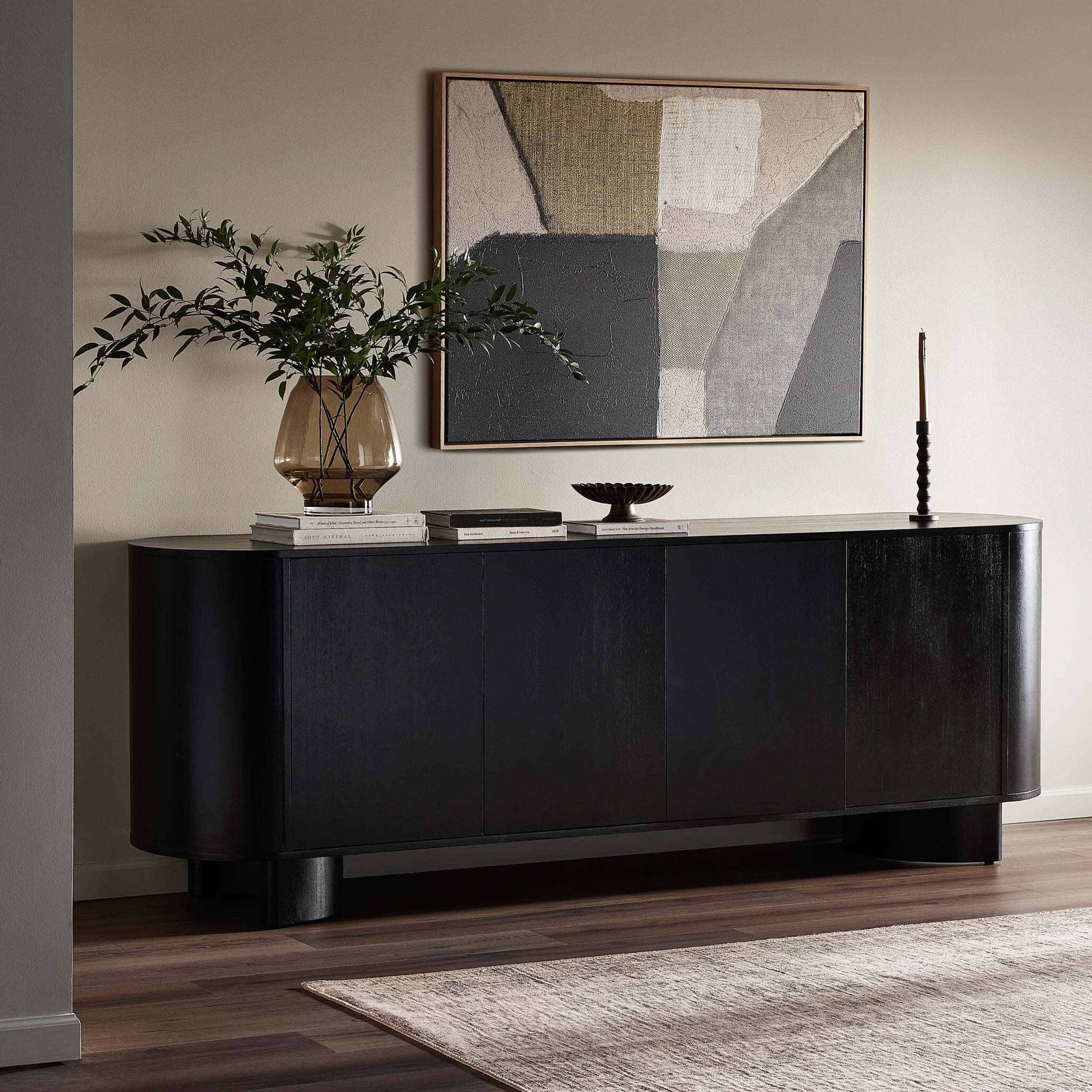 Paden Sideboard, Aged Black Acacia