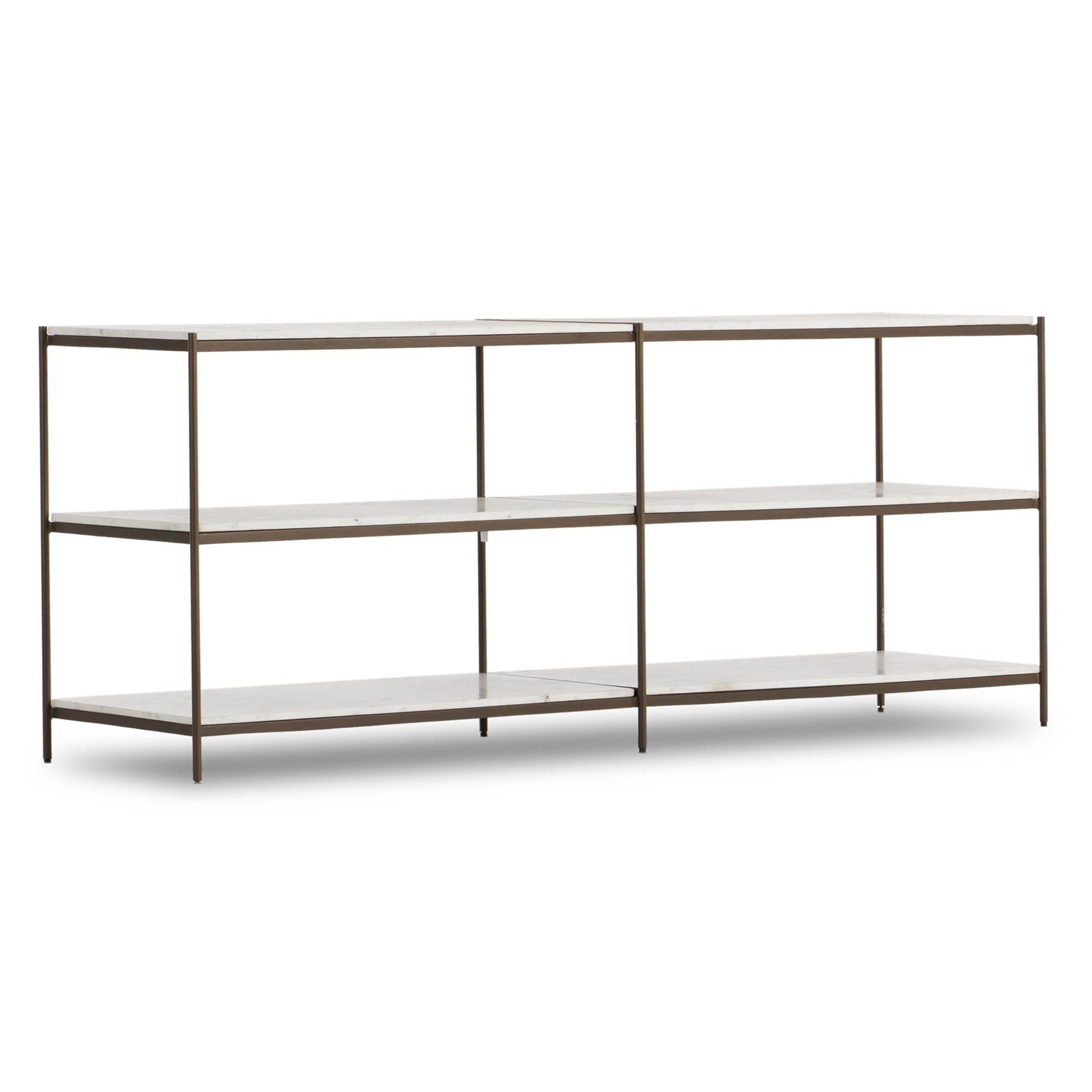 Felix Large Console Table, Antique Brass