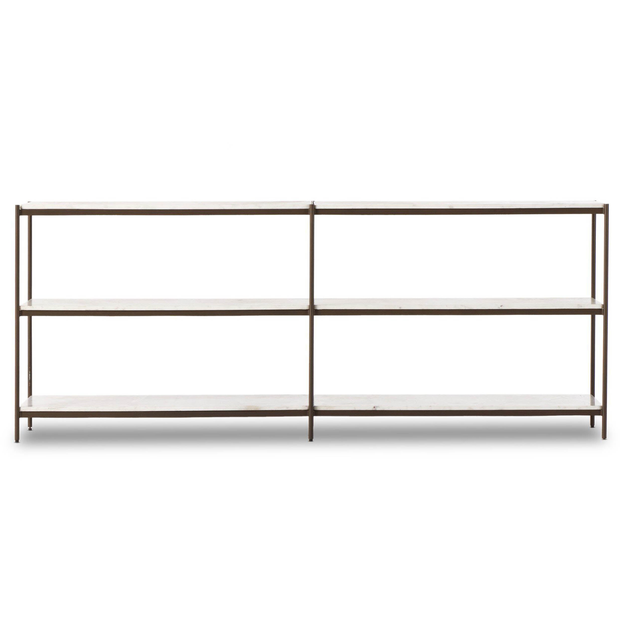 Felix Large Console Table, Antique Brass