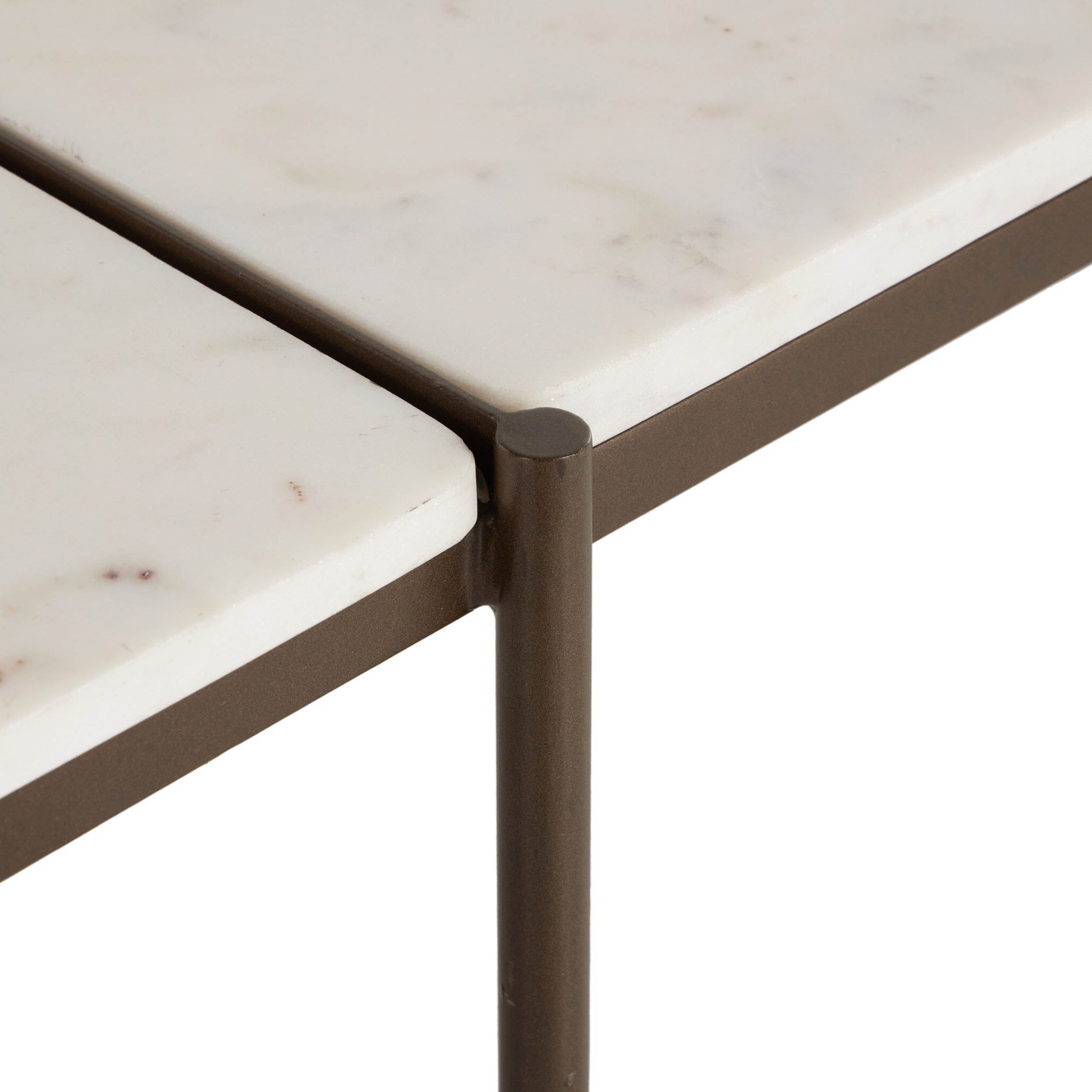 Felix Large Console Table, Antique Brass