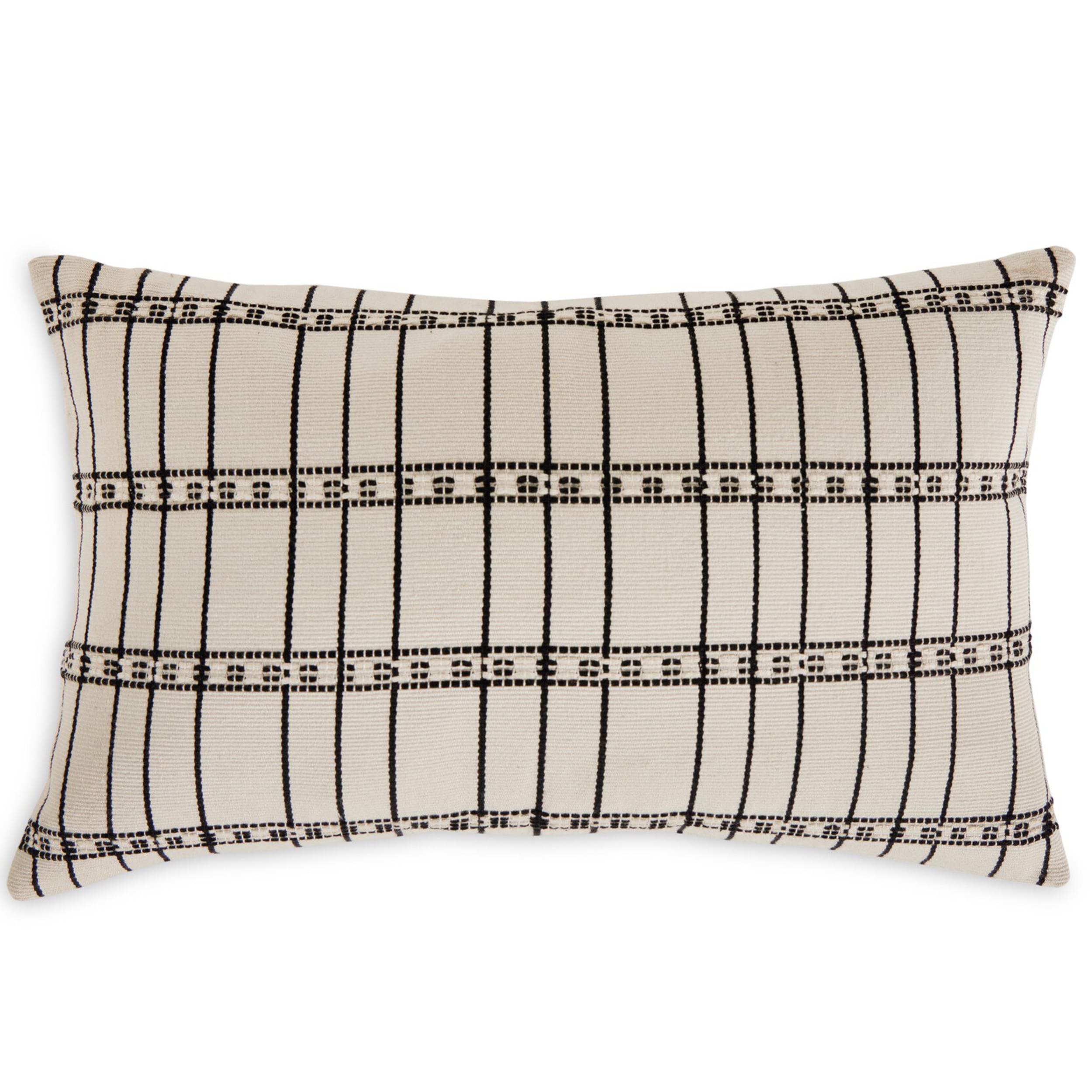 Handwoven Chiapas Pillow, Ivory Cotton, Cover Only