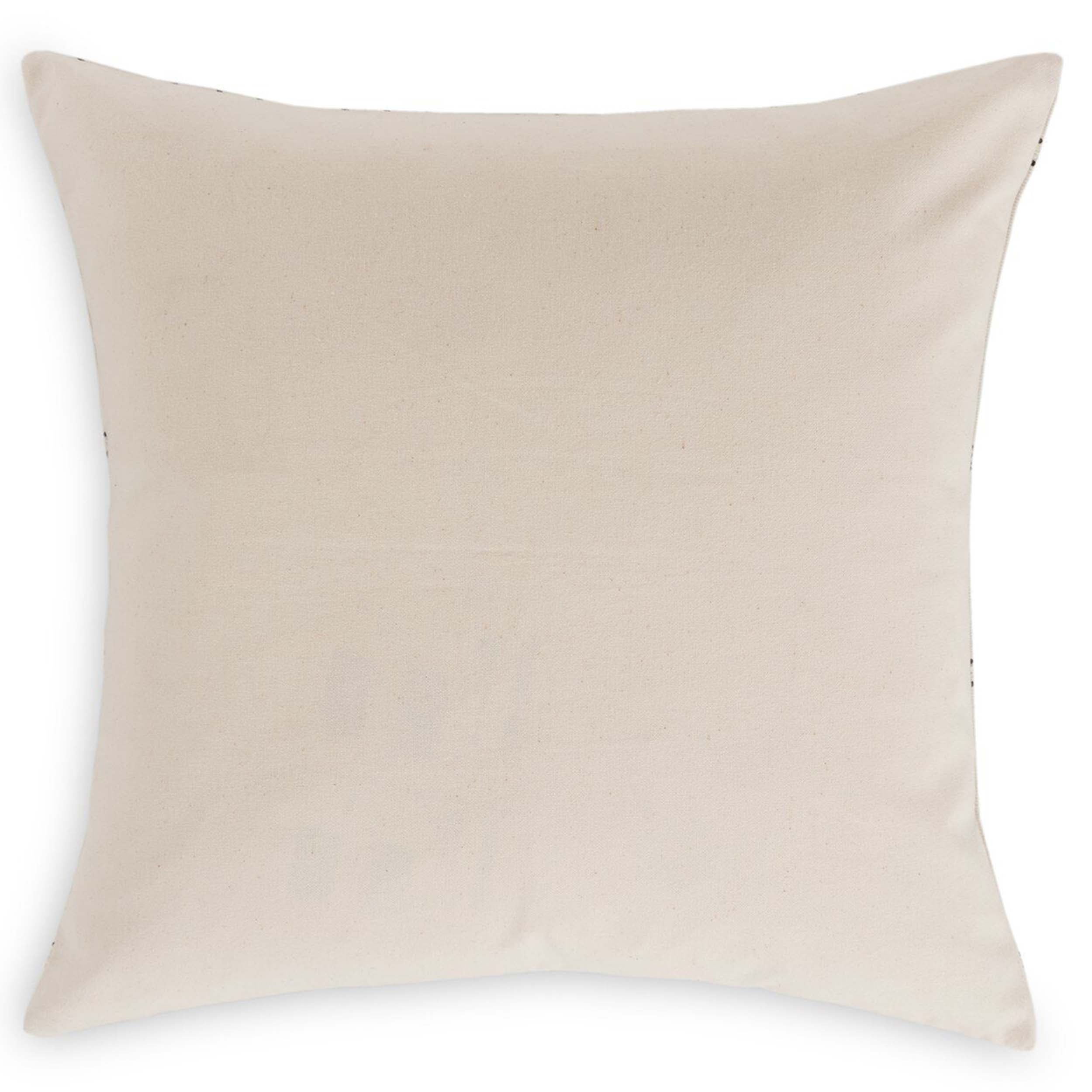 Handwoven Chiapas Pillow, Ivory Cotton, Cover + Insert