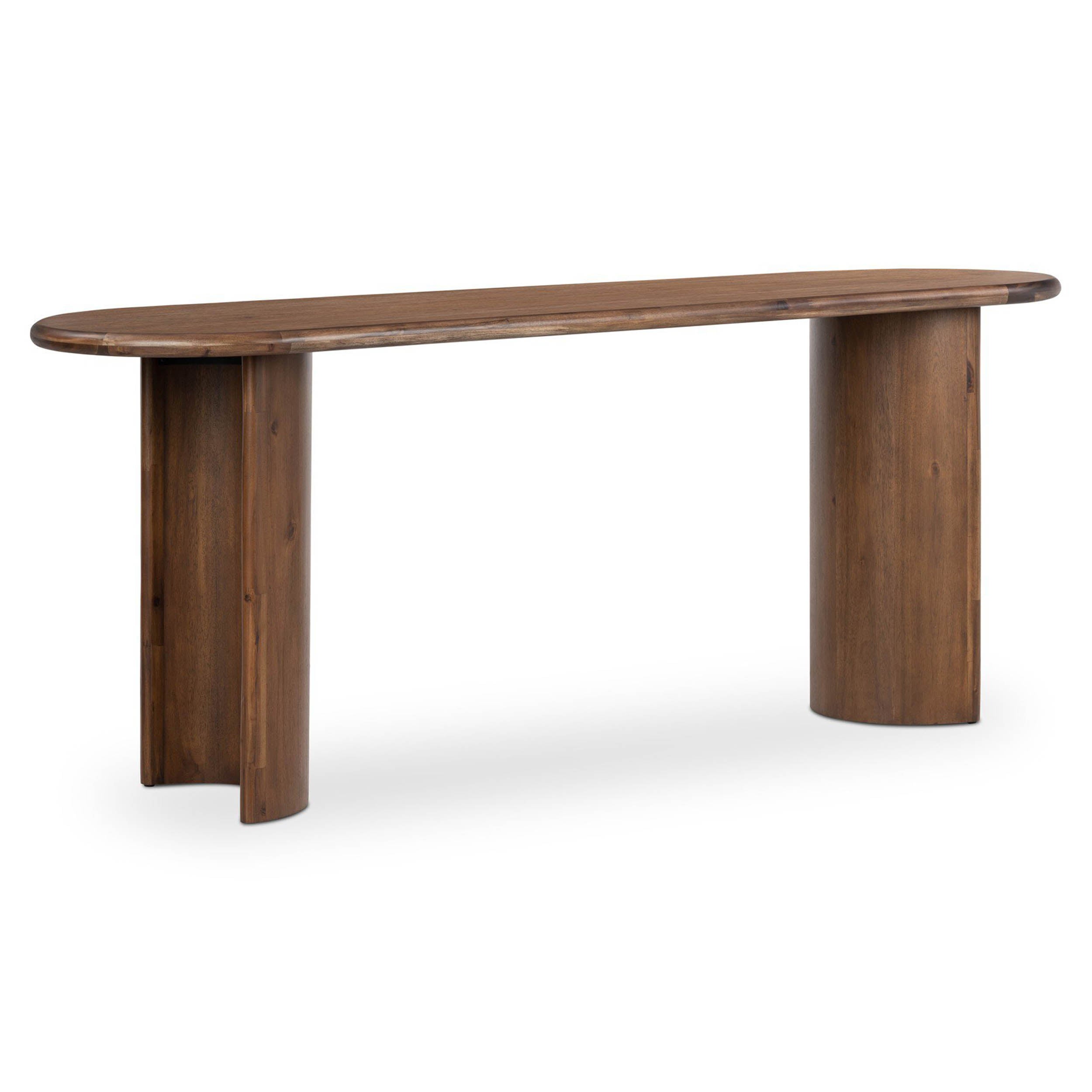 Paden Large Console Table, Seasoned Brown Acacia