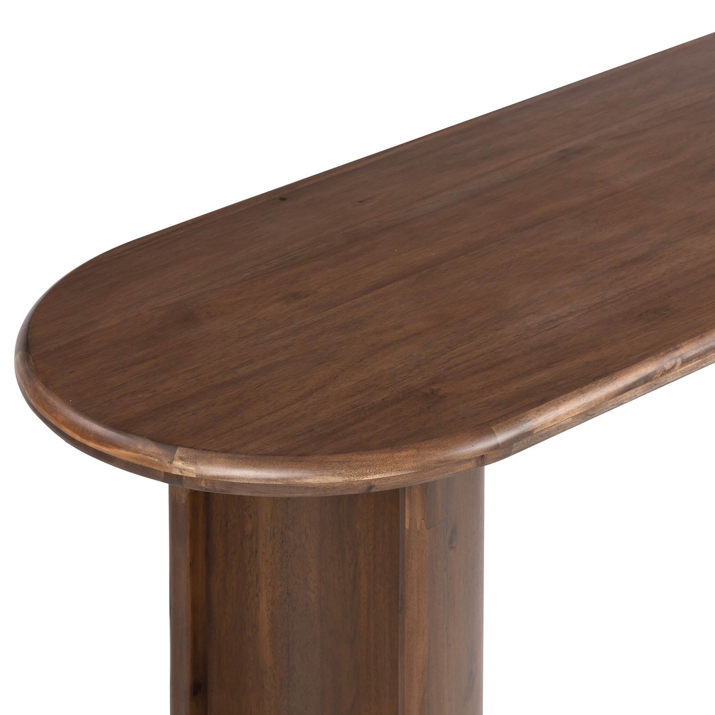 Paden Large Console Table, Seasoned Brown Acacia
