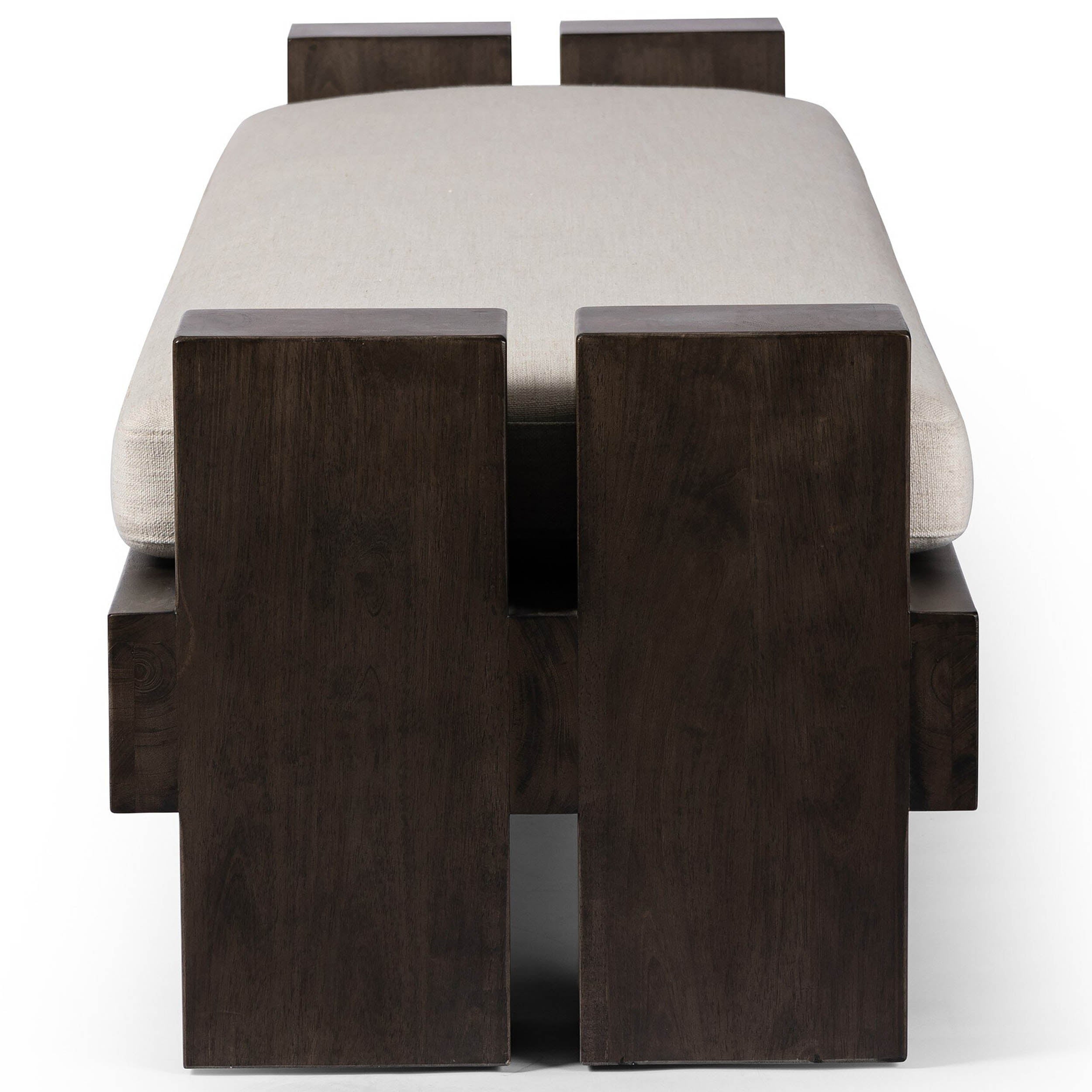 Heavy Wood Accent Bench, Alcala Cream