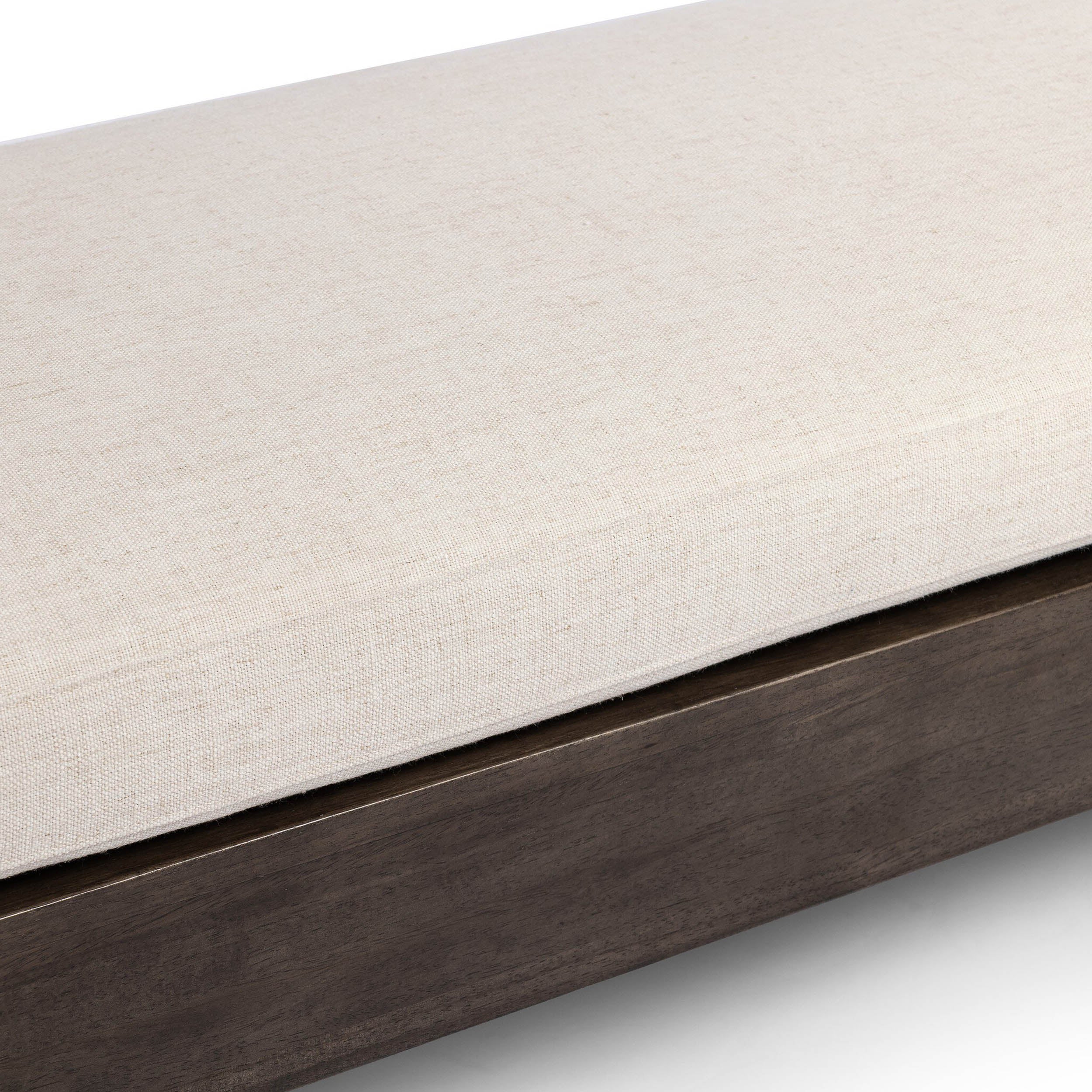 Heavy Wood Accent Bench, Alcala Cream