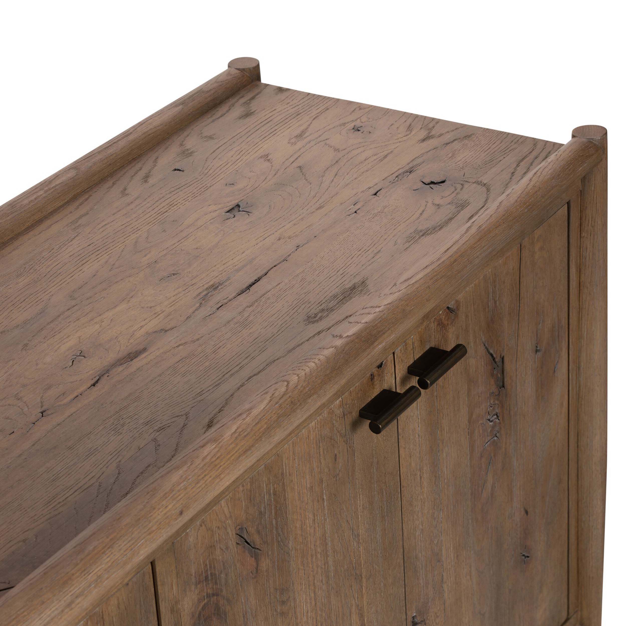 Glenview 6 Door Sideboard, Weathered Oak Veneer
