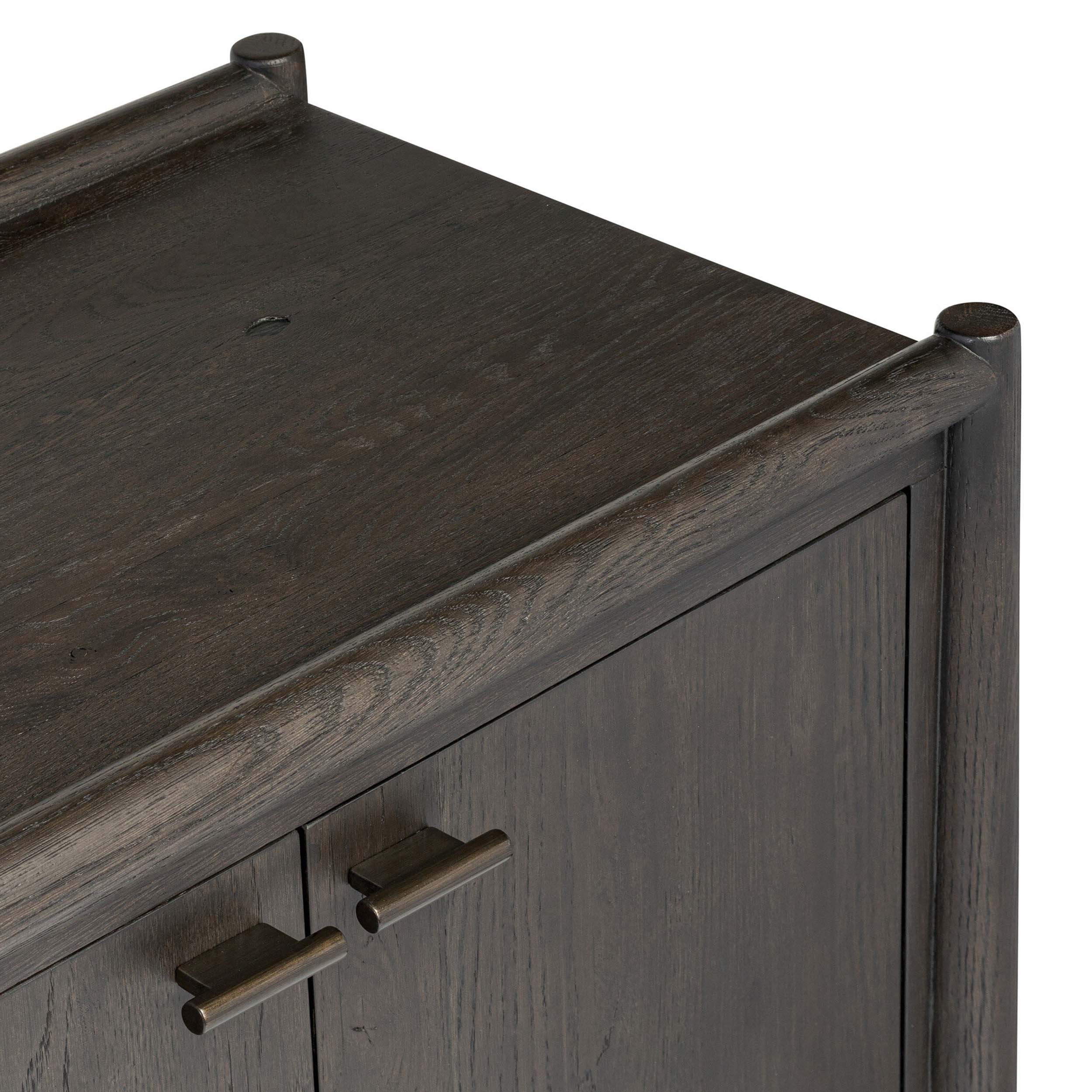 Glenview 6 Door Sideboard, Smoked Black Resawn Oak